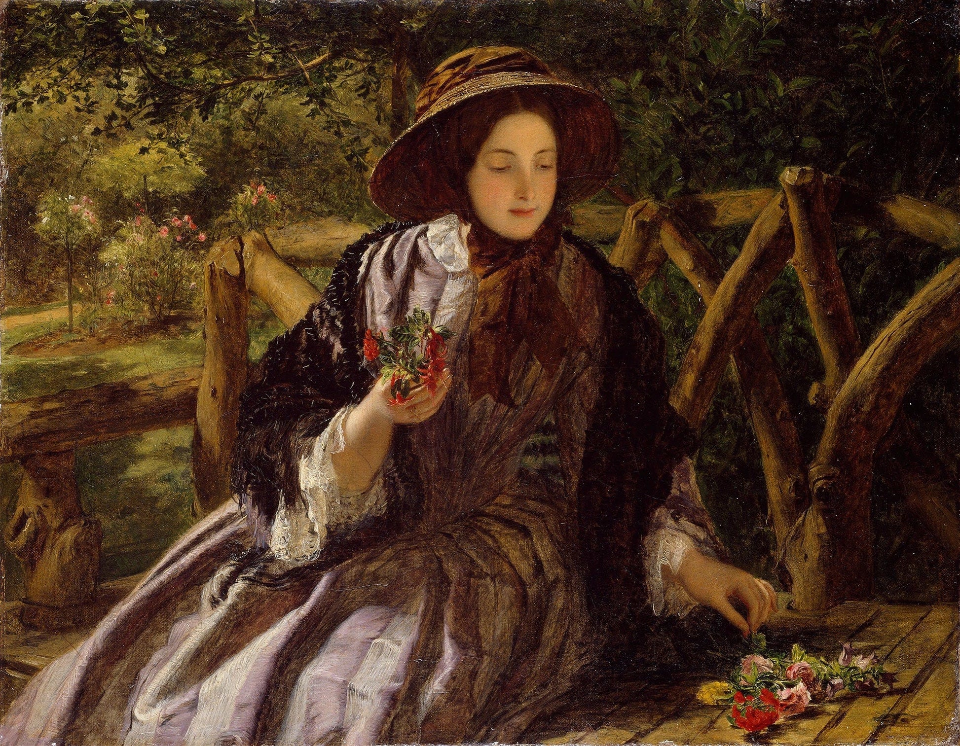 Garden Flowers Making A Posy by William Powell Frith