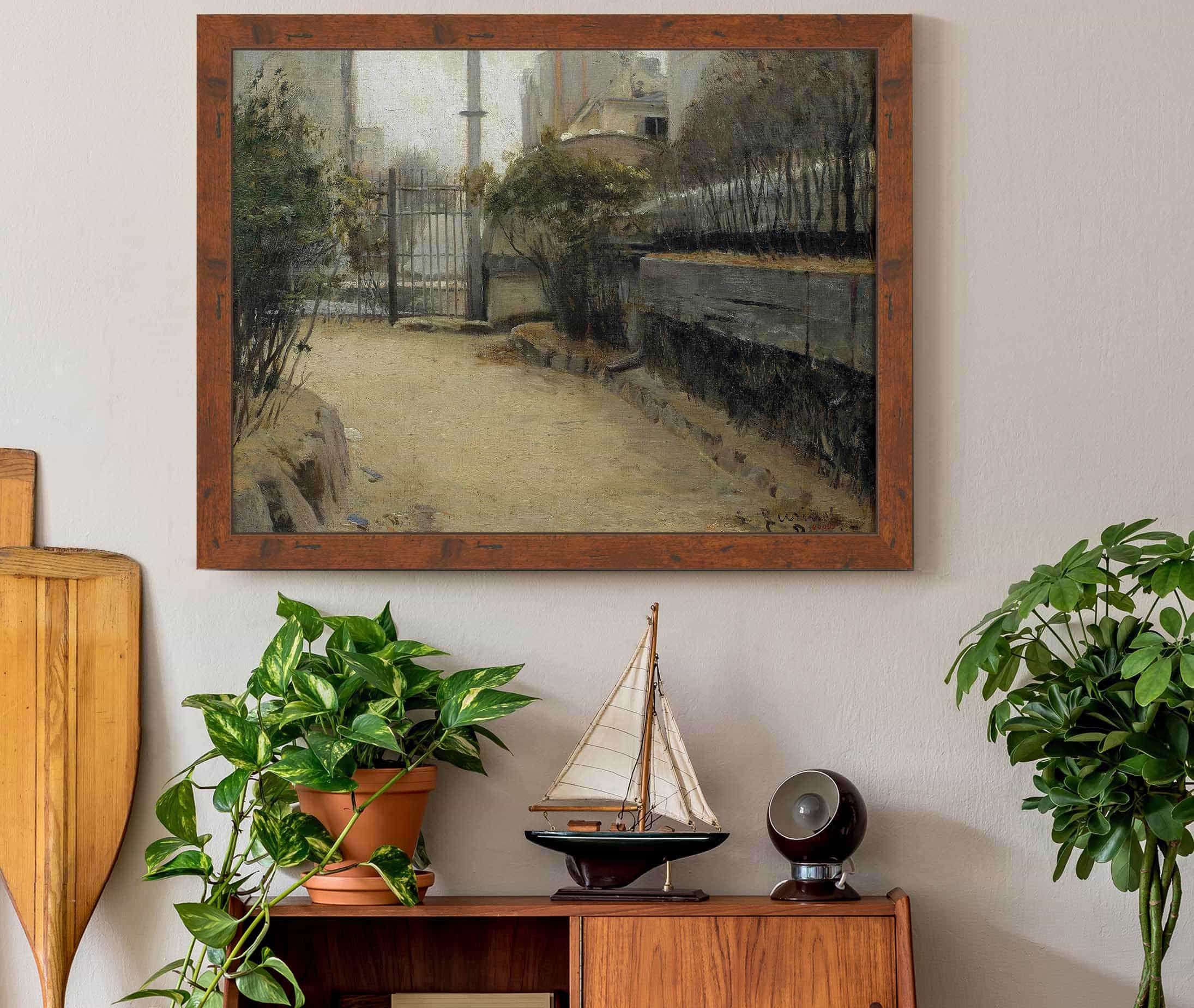 Garden Of Montmartre From Until by Santiago Rusinol