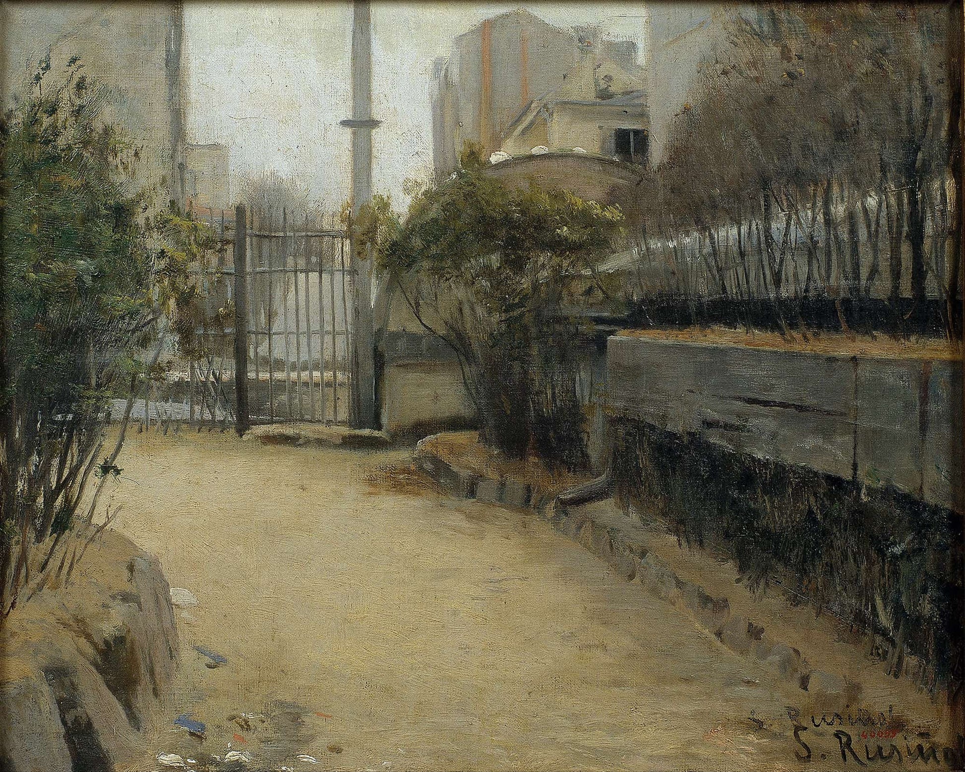 Garden Of Montmartre From Until by Santiago Rusinol