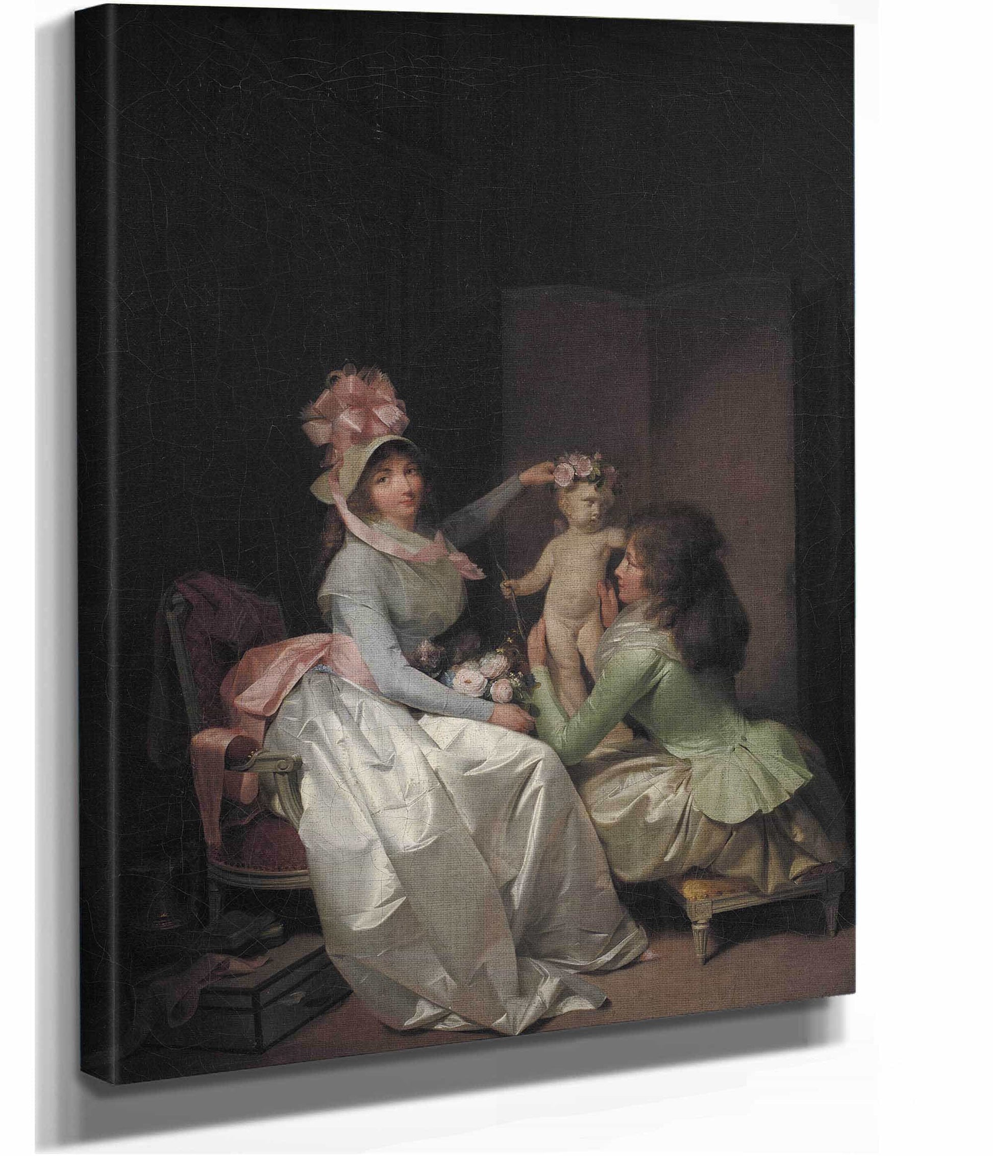 Garlanding The Statuette Of Cupid by Louis Leopold Boilly