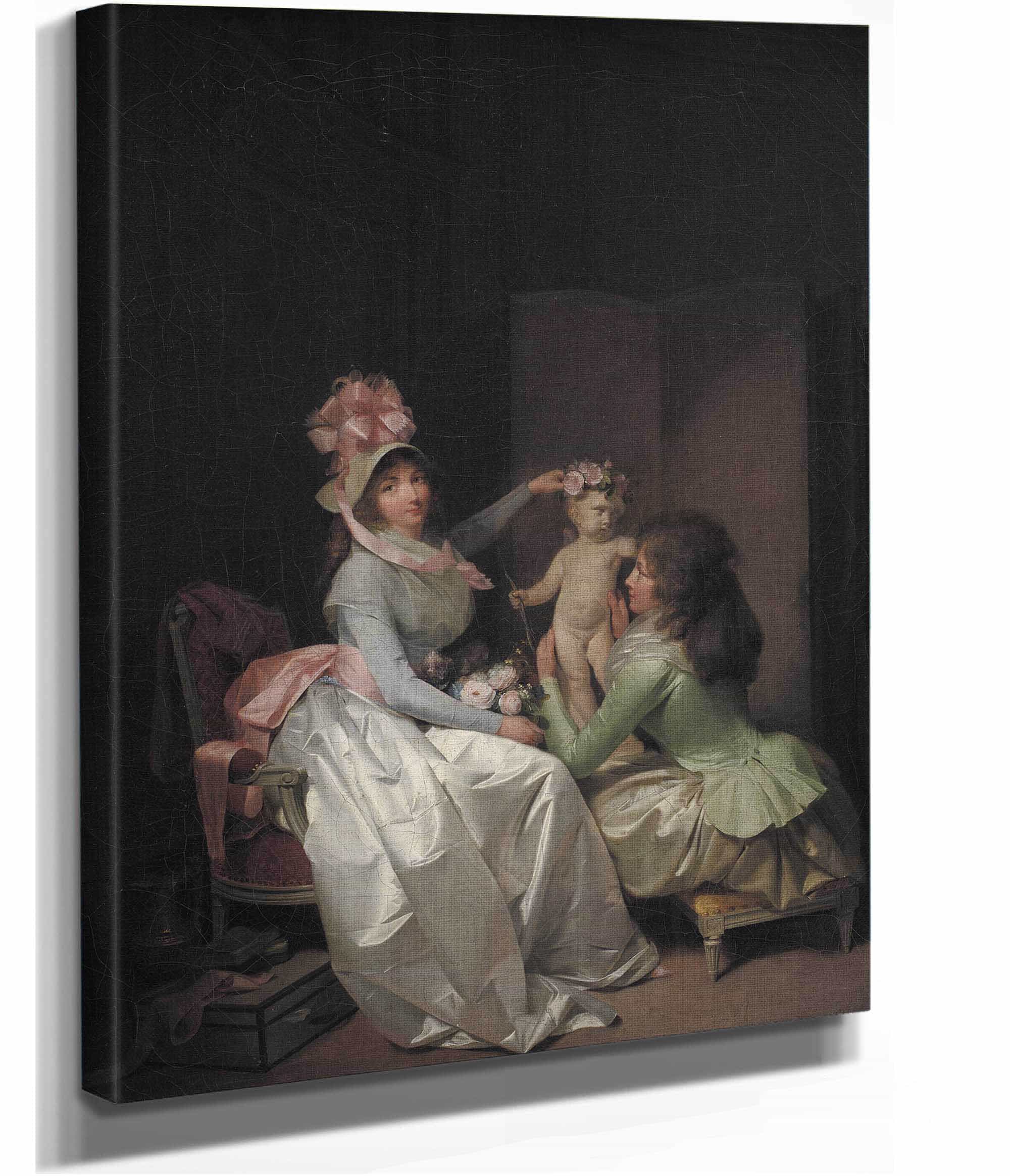 Garlanding The Statuette Of Cupid by Louis Leopold Boilly