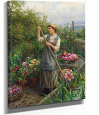 Gathering Flowers Along The River by Daniel Ridgway Knight
