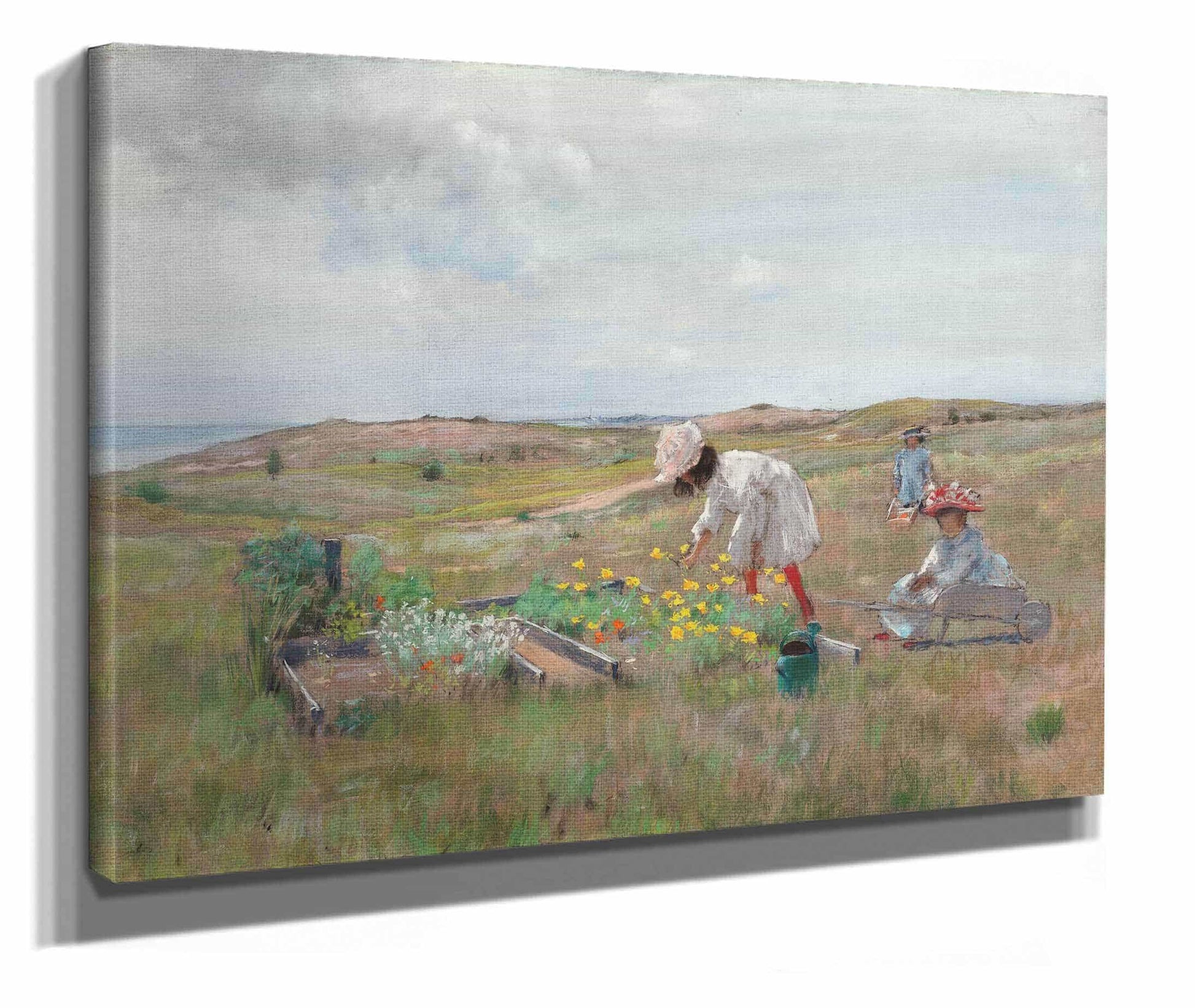 Gathering Flowers Shinnecock Long Island by William Merritt Chase
