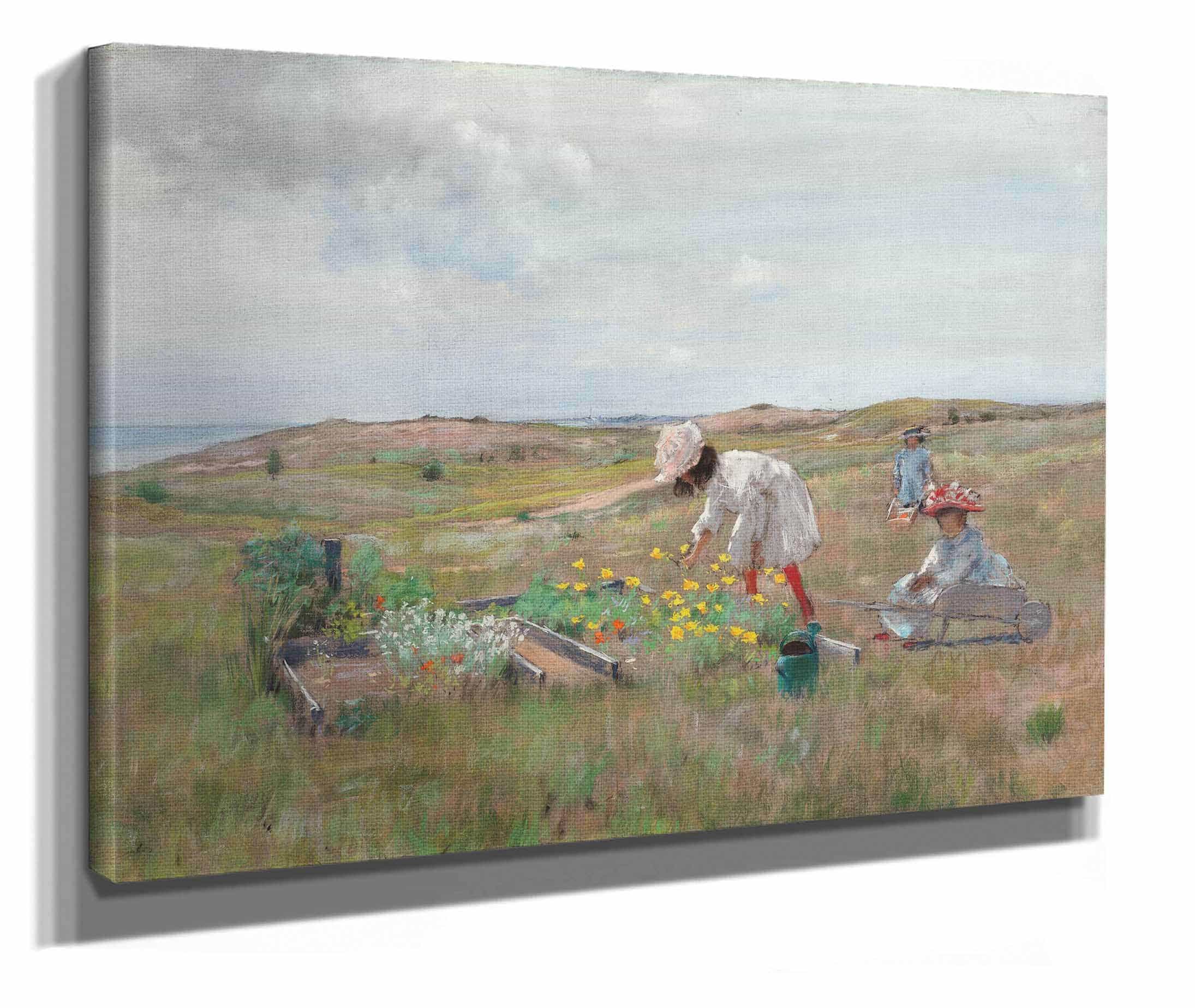 Gathering Flowers Shinnecock Long Island by William Merritt Chase