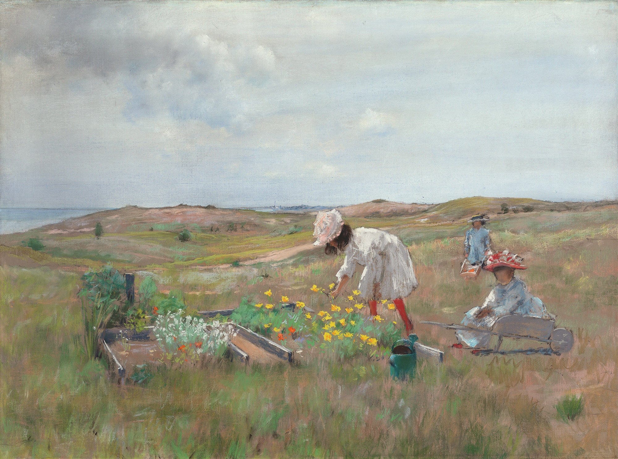 Gathering Flowers Shinnecock Long Island by William Merritt Chase
