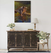 Gathering Lilies by Eastman Johnson