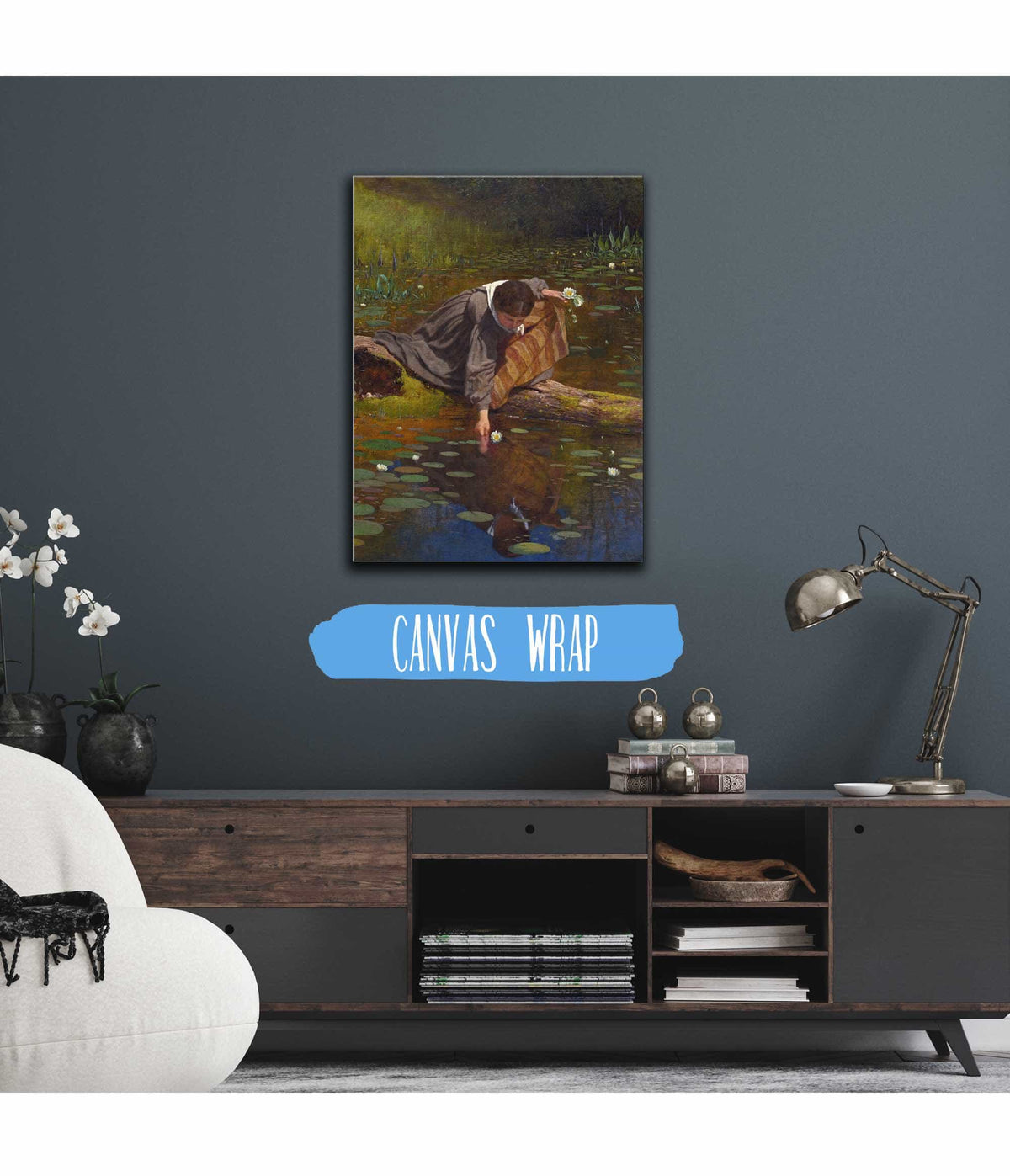 Gathering Lilies by Eastman Johnson