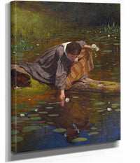 Gathering Lilies by Eastman Johnson