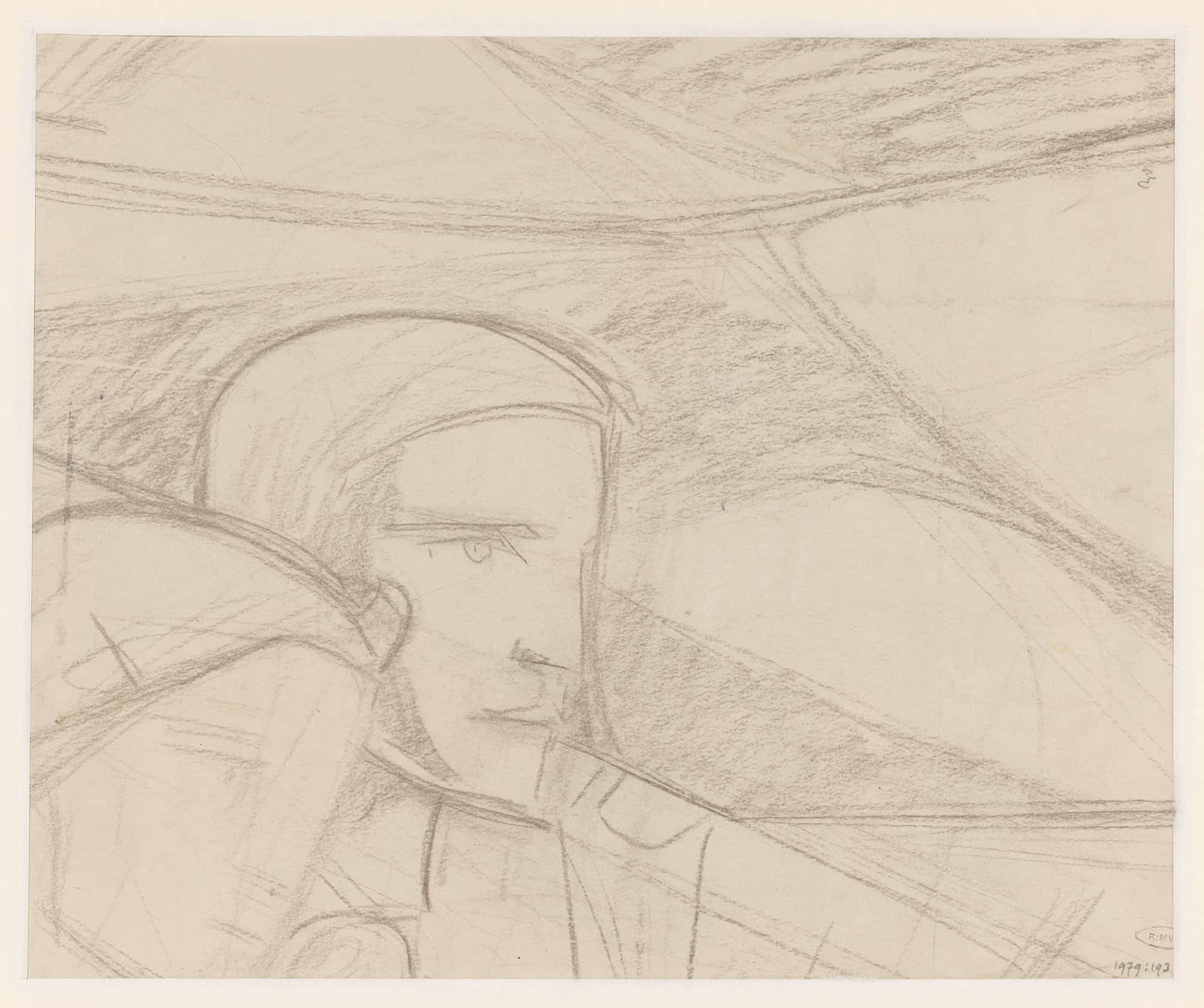 Gedeelte Van Een Compostie Met Twee Koppen by Richard Nicolaus Roland Holst