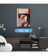 Geisha Drinking From Sake Kettle At Am by Tsukioka Yoshitoshi