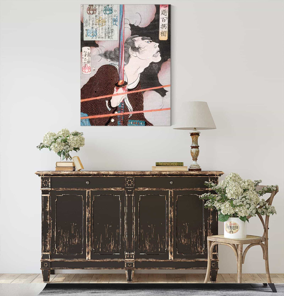 Geki Magohachi In Smoke And Rifle Fire by Tsukioka Yoshitoshi