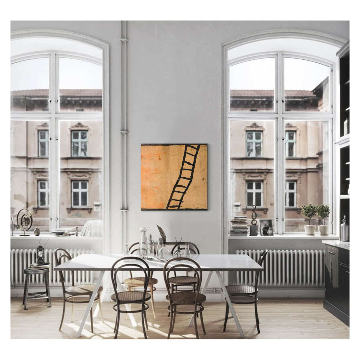 Geknickte Leiter by Egon Schiele