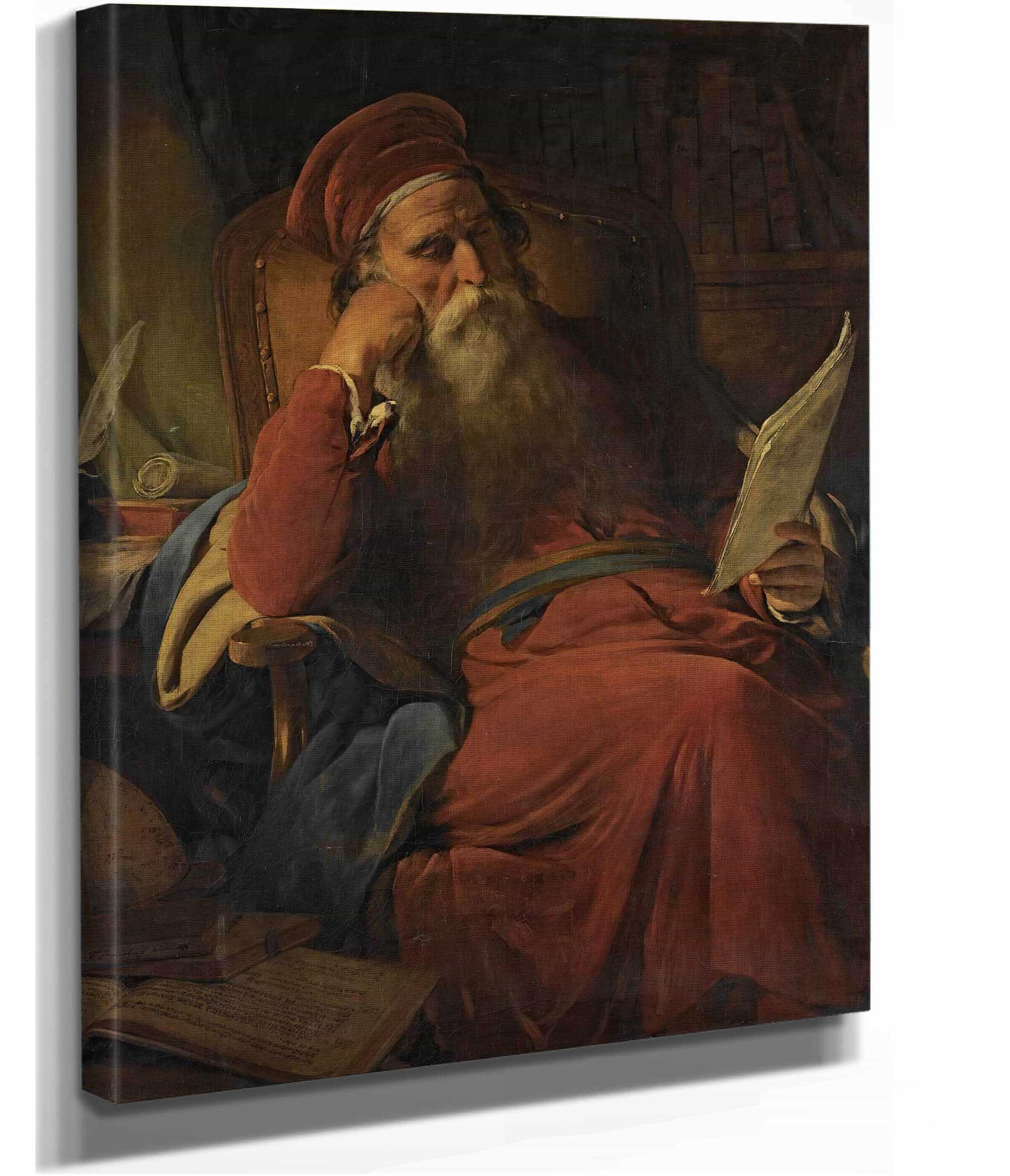 Gelehrter In Seiner Studierstube Scholar In His Study by Friedrich Von Amerling
