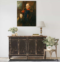 General Von Hartmann Und Sohn Hermann by Franz Von Lenbach