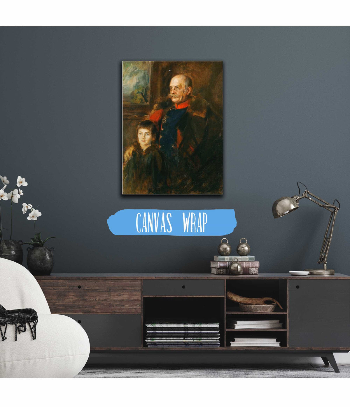 General Von Hartmann Und Sohn Hermann by Franz Von Lenbach