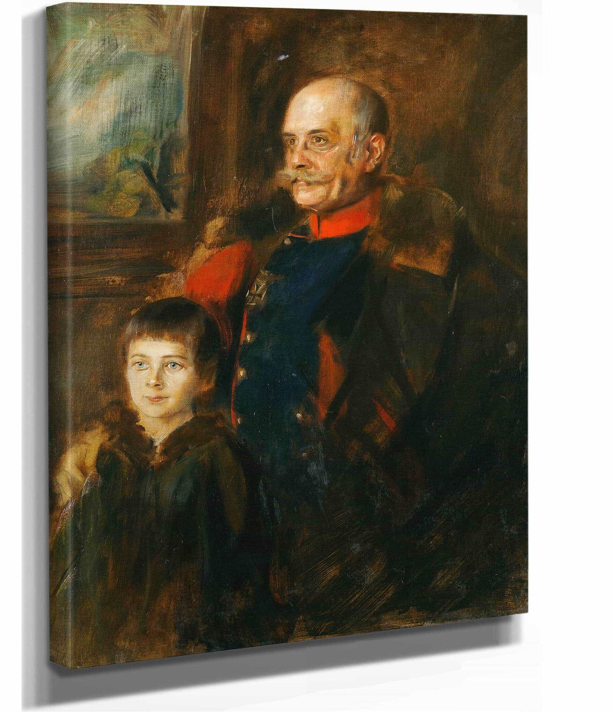 General Von Hartmann Und Sohn Hermann by Franz Von Lenbach