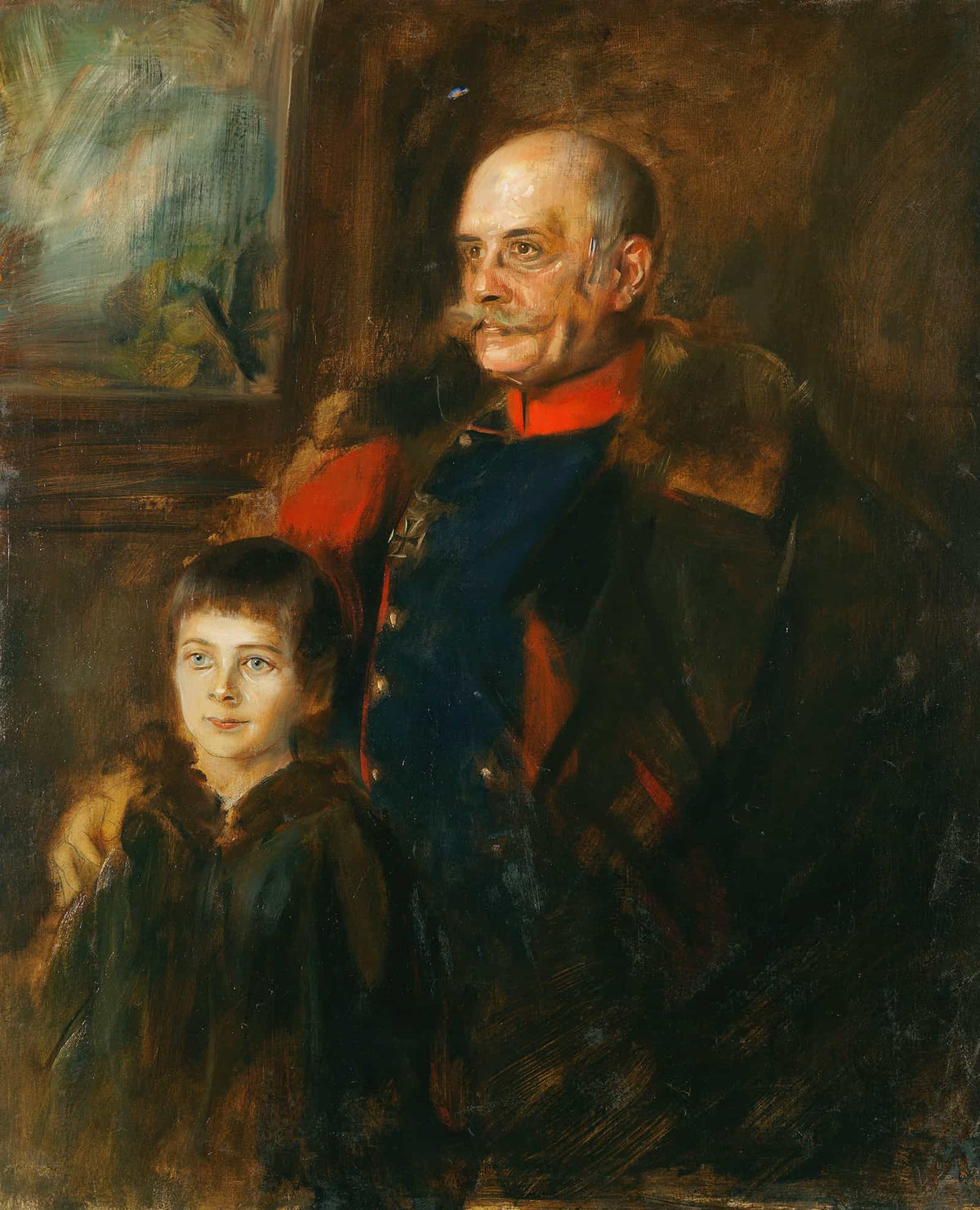 General Von Hartmann Und Sohn Hermann by Franz Von Lenbach