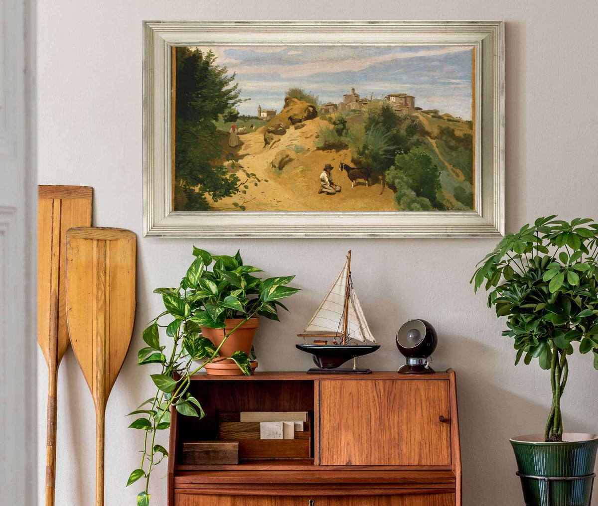 Genzano by Jean Baptiste Camille Corot