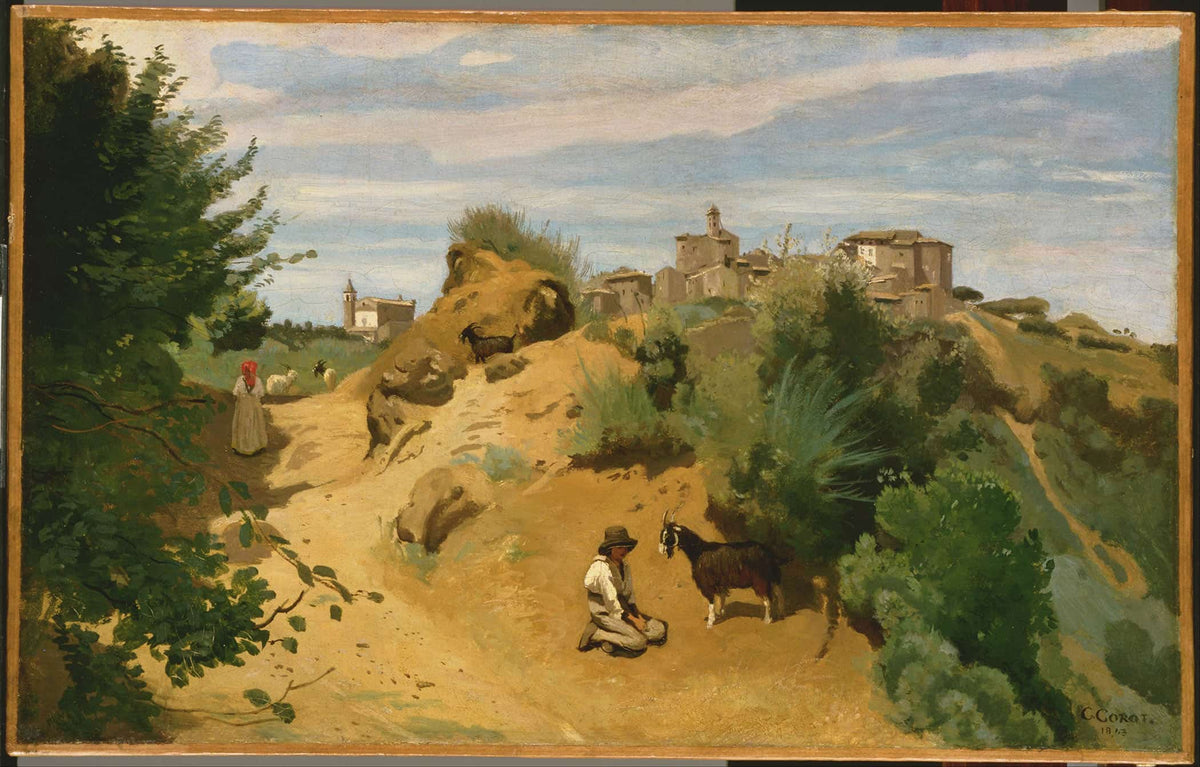 Genzano by Jean Baptiste Camille Corot