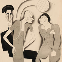 George Kaufman With Jean Dixon And Hugh Oconnell by Ralph Barton