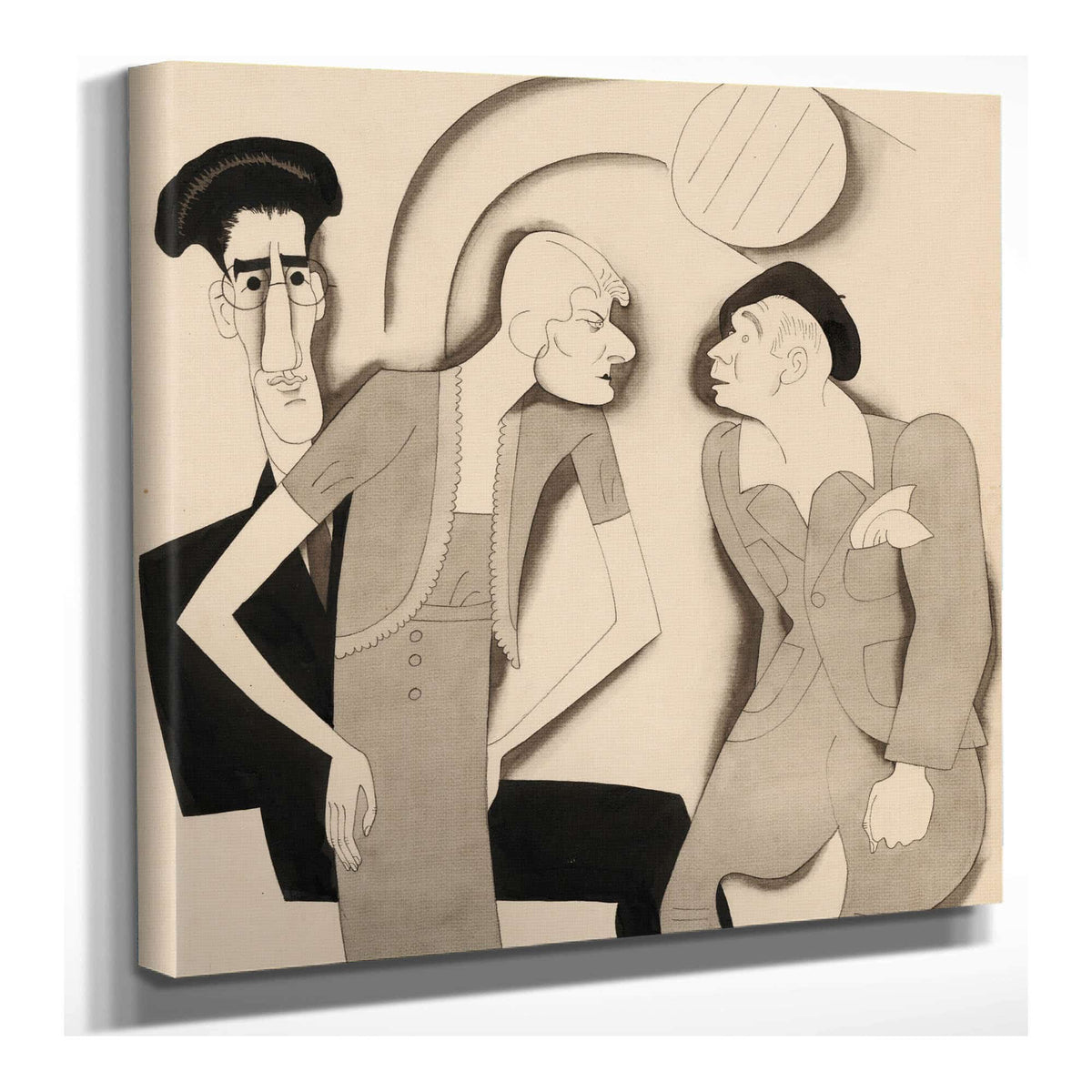 George Kaufman With Jean Dixon And Hugh Oconnell by Ralph Barton