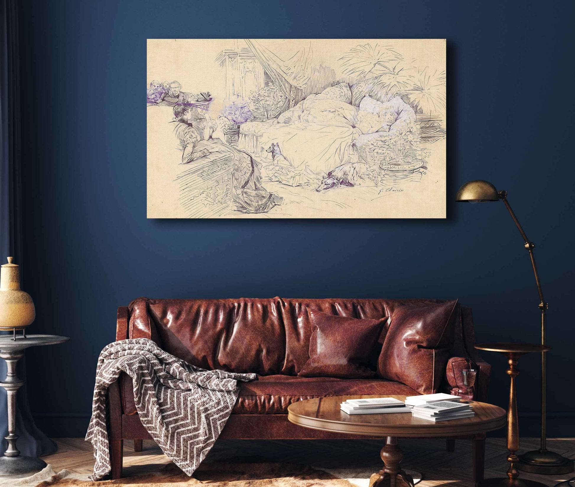 Scenes Of Sarah Bernhardts Life by Georges Jules Victor Clairin Fine Art Print