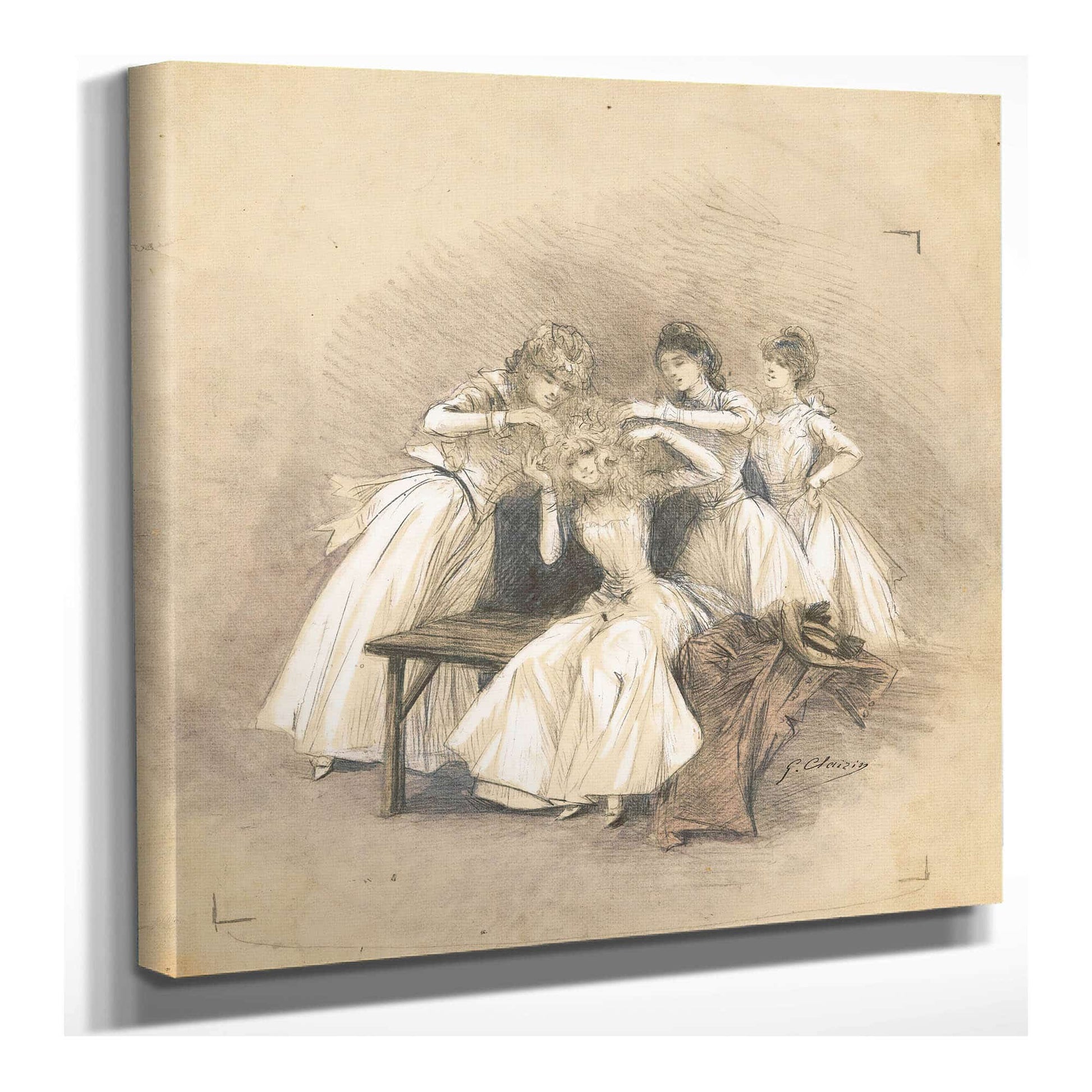 Scenes Of Sarah Bernhardts Life by Georges Jules Victor Clairin Fine Art Print