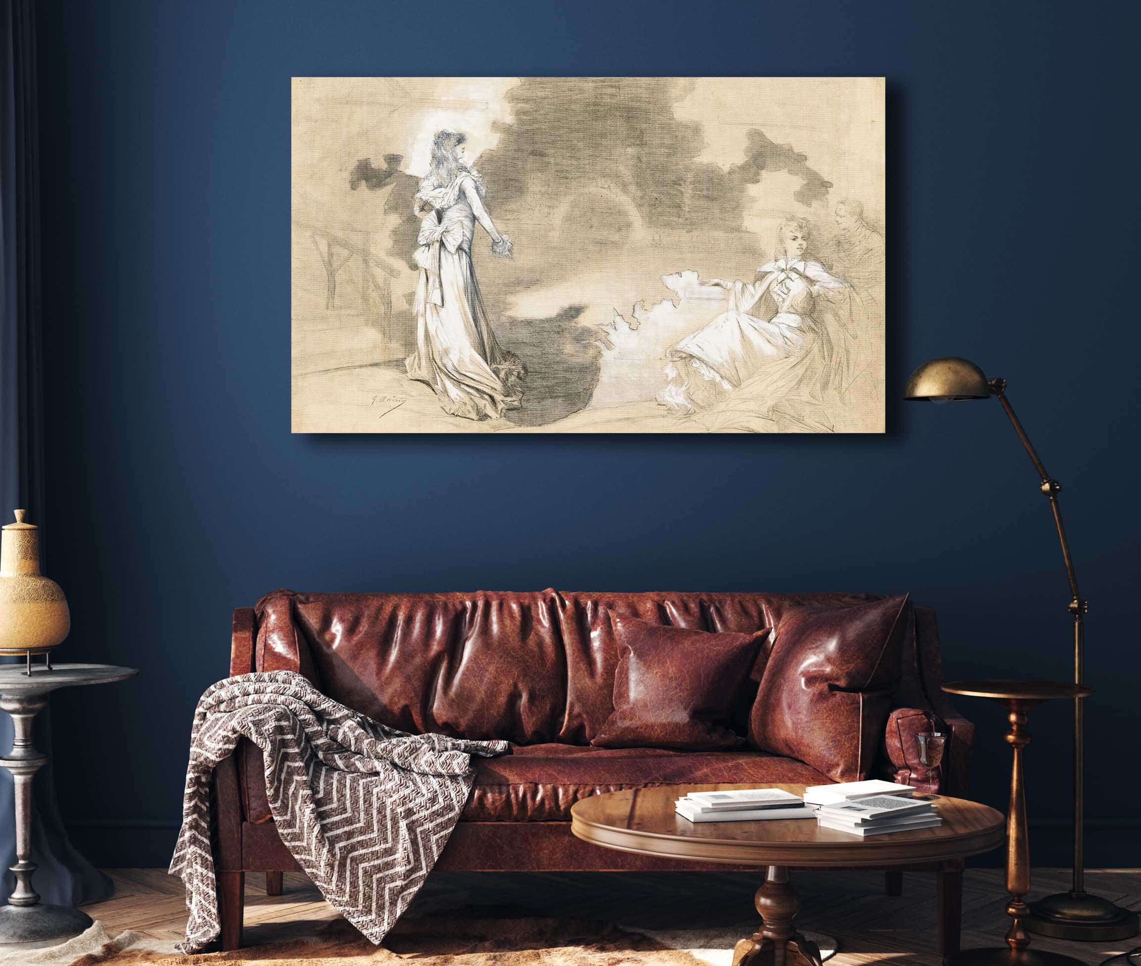 Scenes Of Sarah Bernhardts Life by Georges Jules Victor Clairin Fine Art Print
