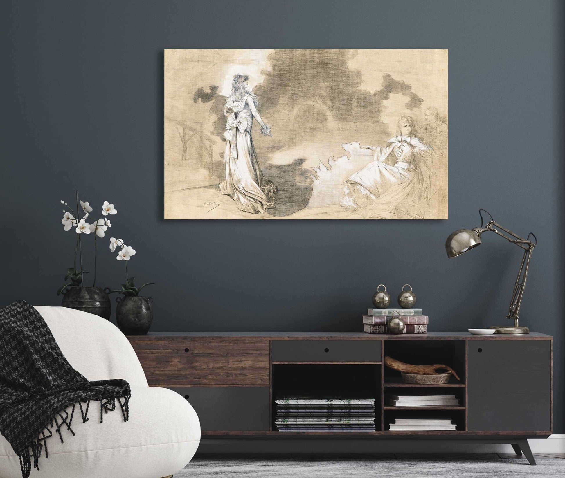 Scenes Of Sarah Bernhardts Life by Georges Jules Victor Clairin Fine Art Print