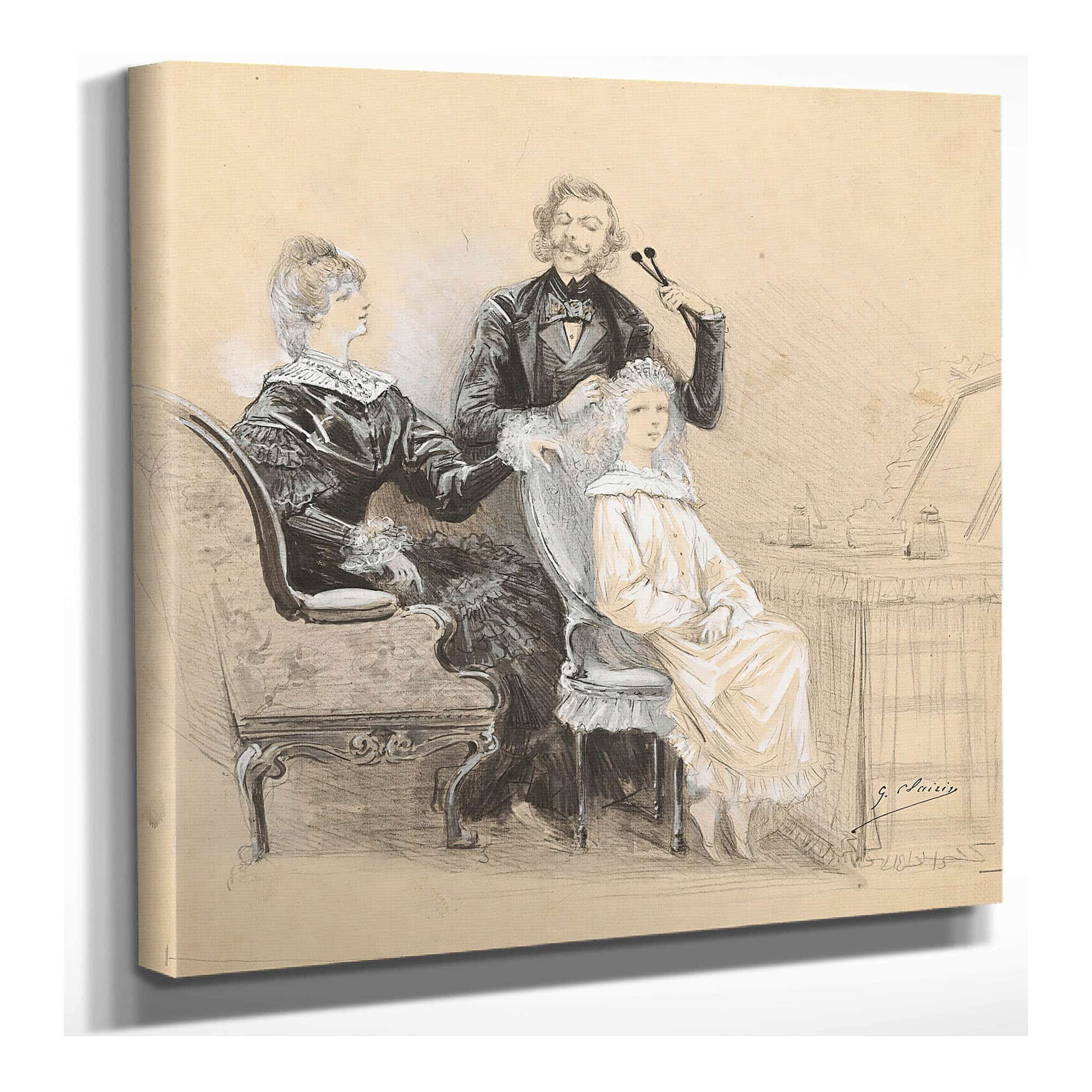 Scenes Of Sarah Bernhardts Life by Georges Jules Victor Clairin Fine Art Print