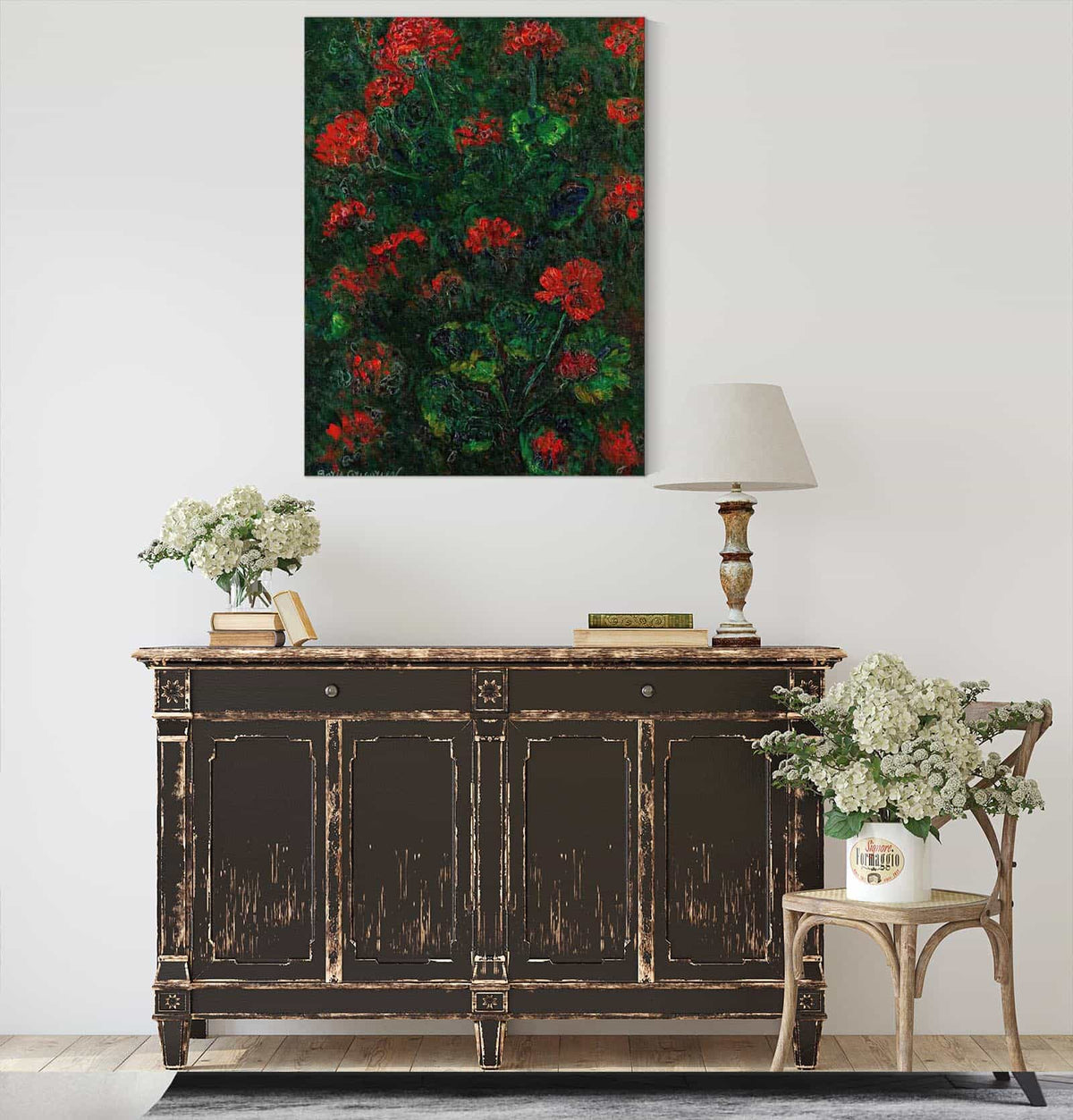 Geraniums by Boris Grigoriev