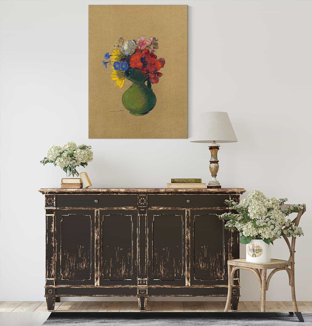 Geraniums Et Fleurs Des Champs by Odilon Redon