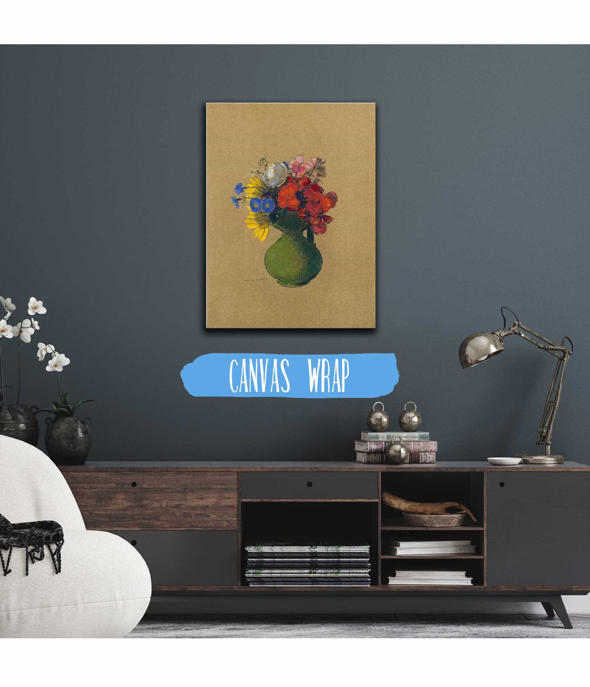 Geraniums Et Fleurs Des Champs by Odilon Redon