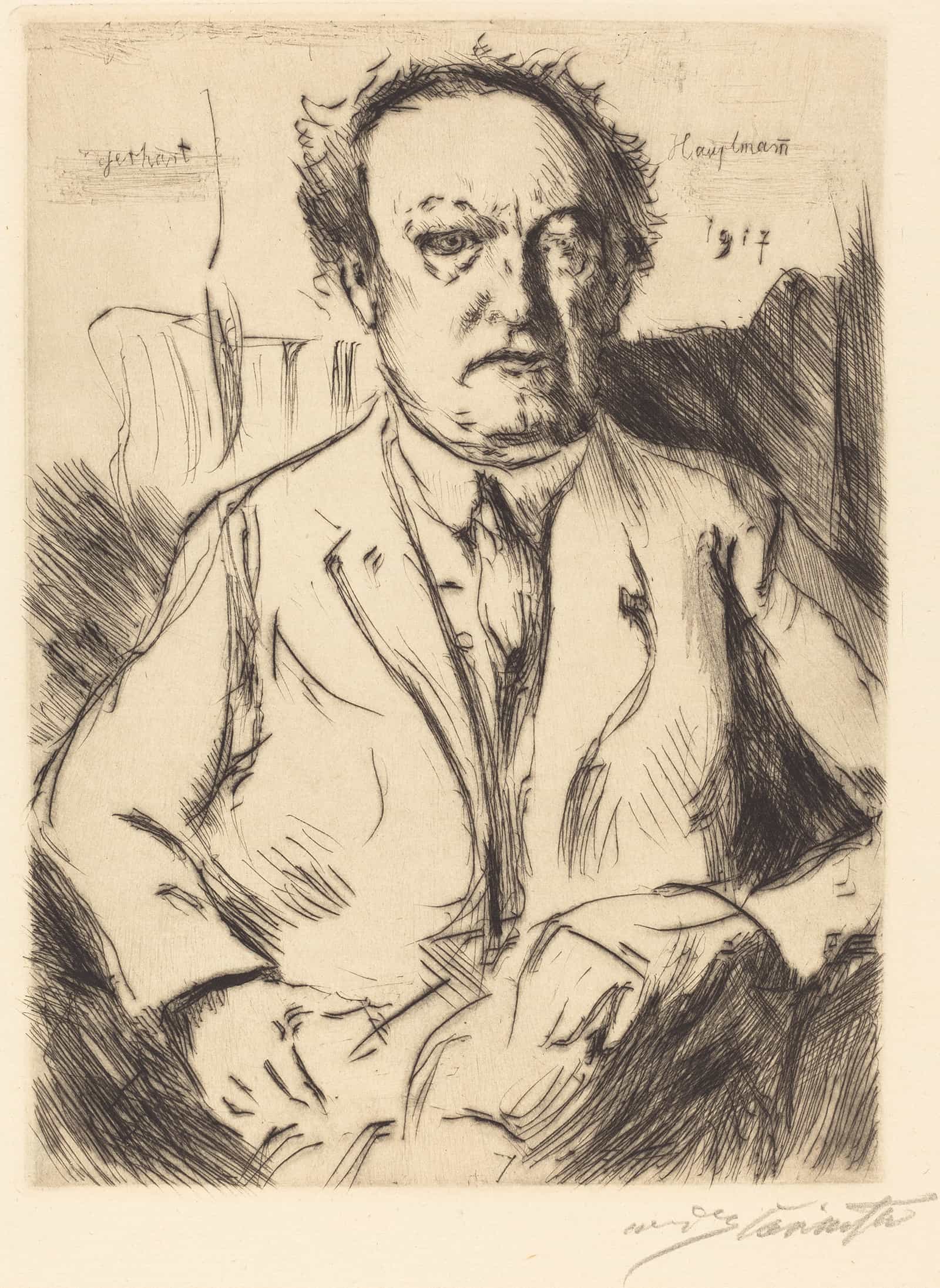 Gerhart Hauptmann by Lovis Corinth