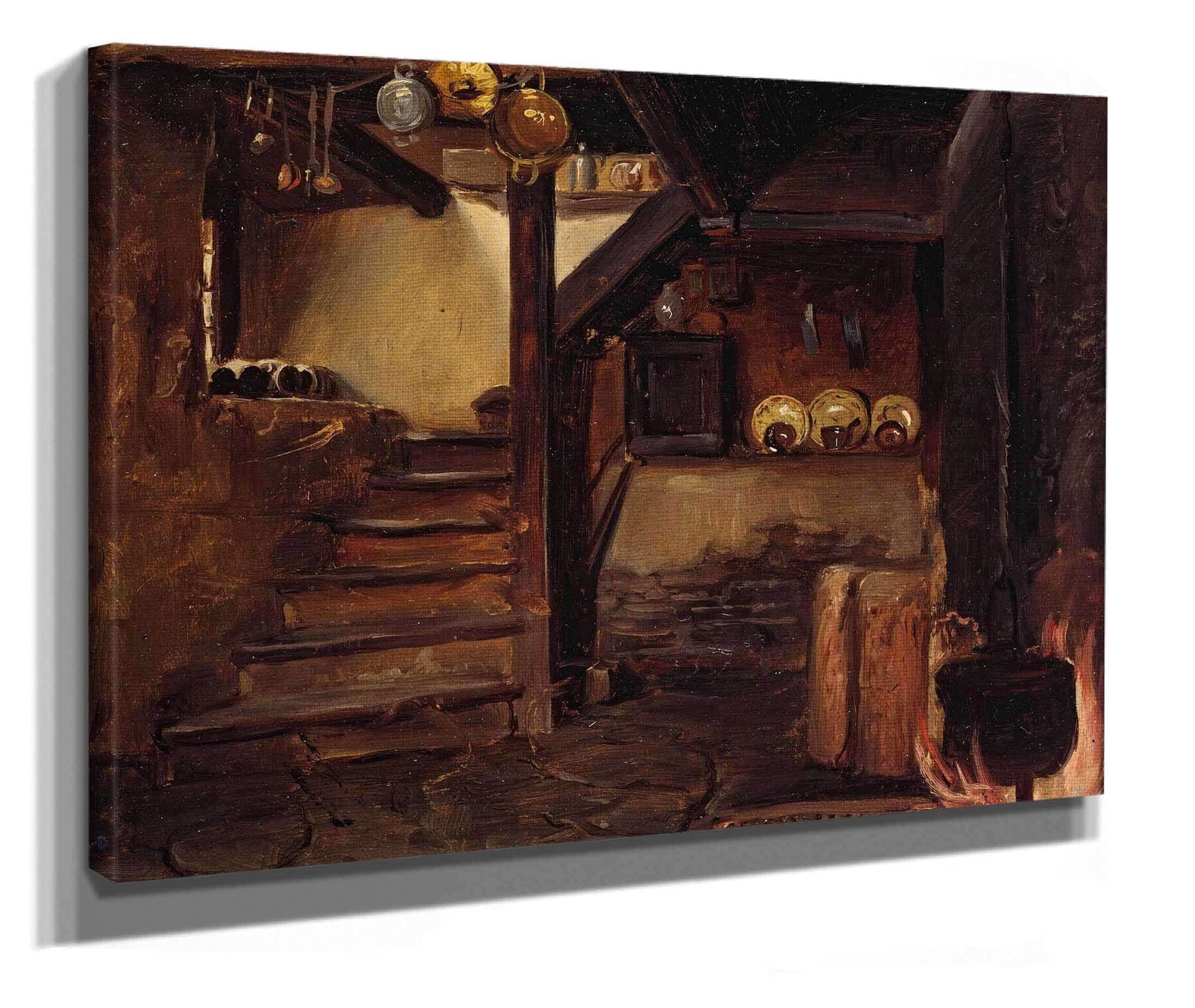 German Kitchen by Adolph Tidemand