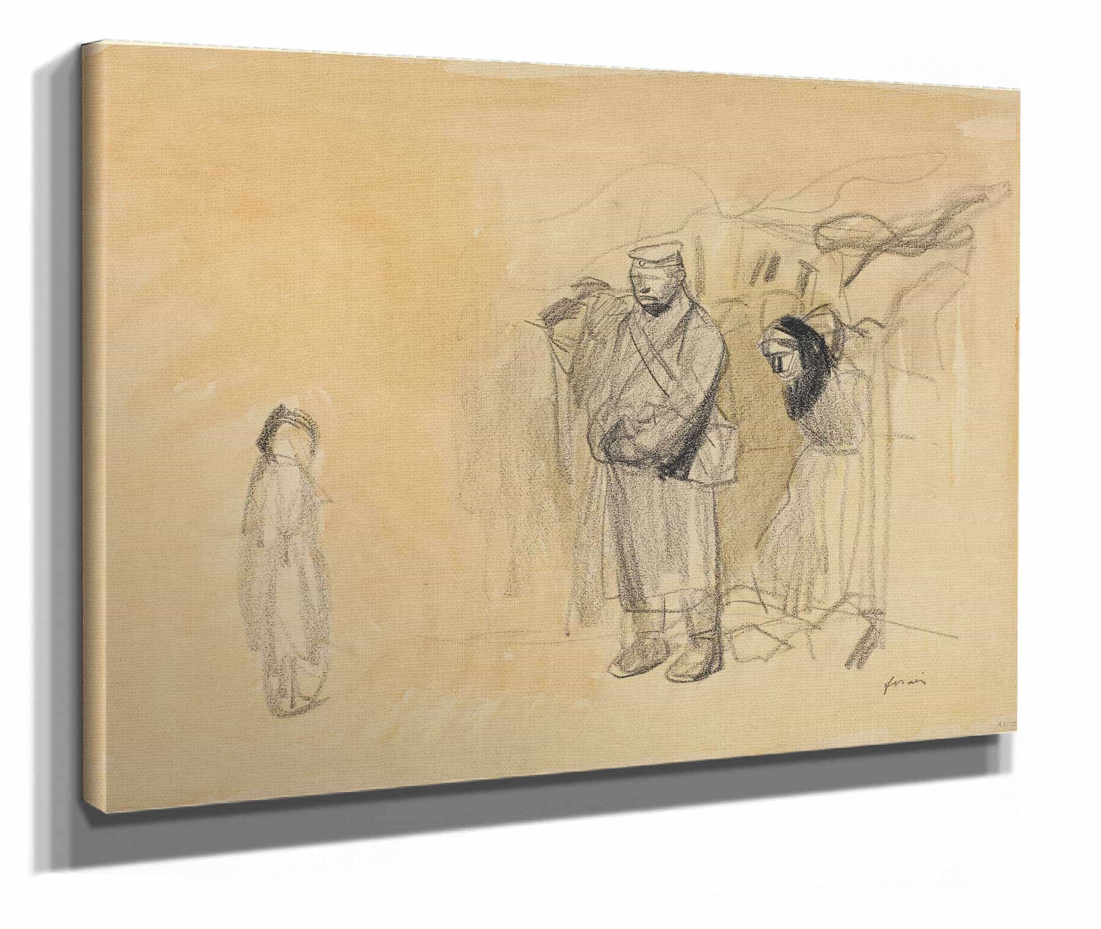 German Soldiers And French Child by Jean Louis Forain