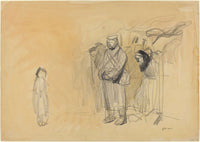 German Soldiers And French Child by Jean Louis Forain
