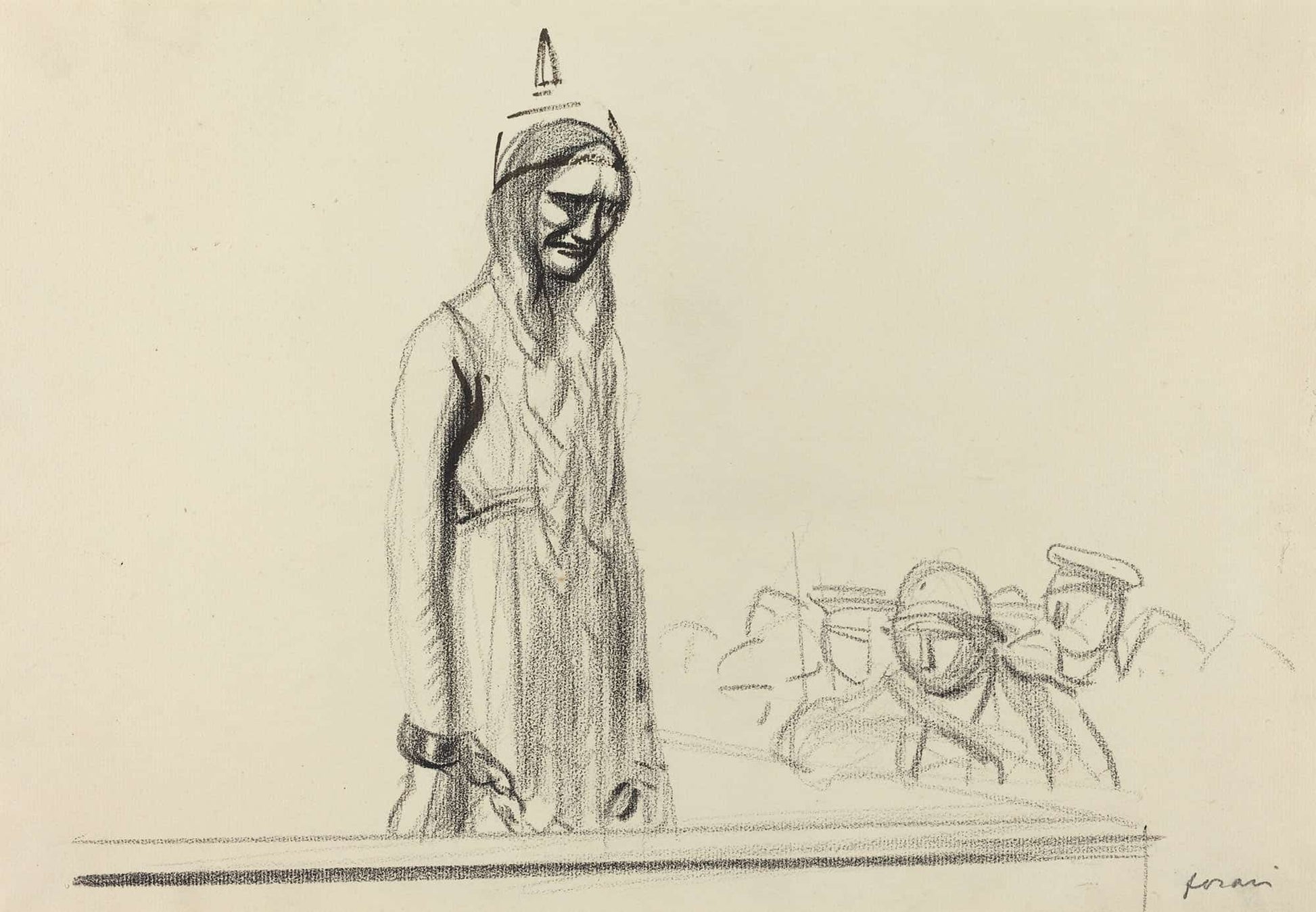 Germania Before The Judges by Jean Louis Forain