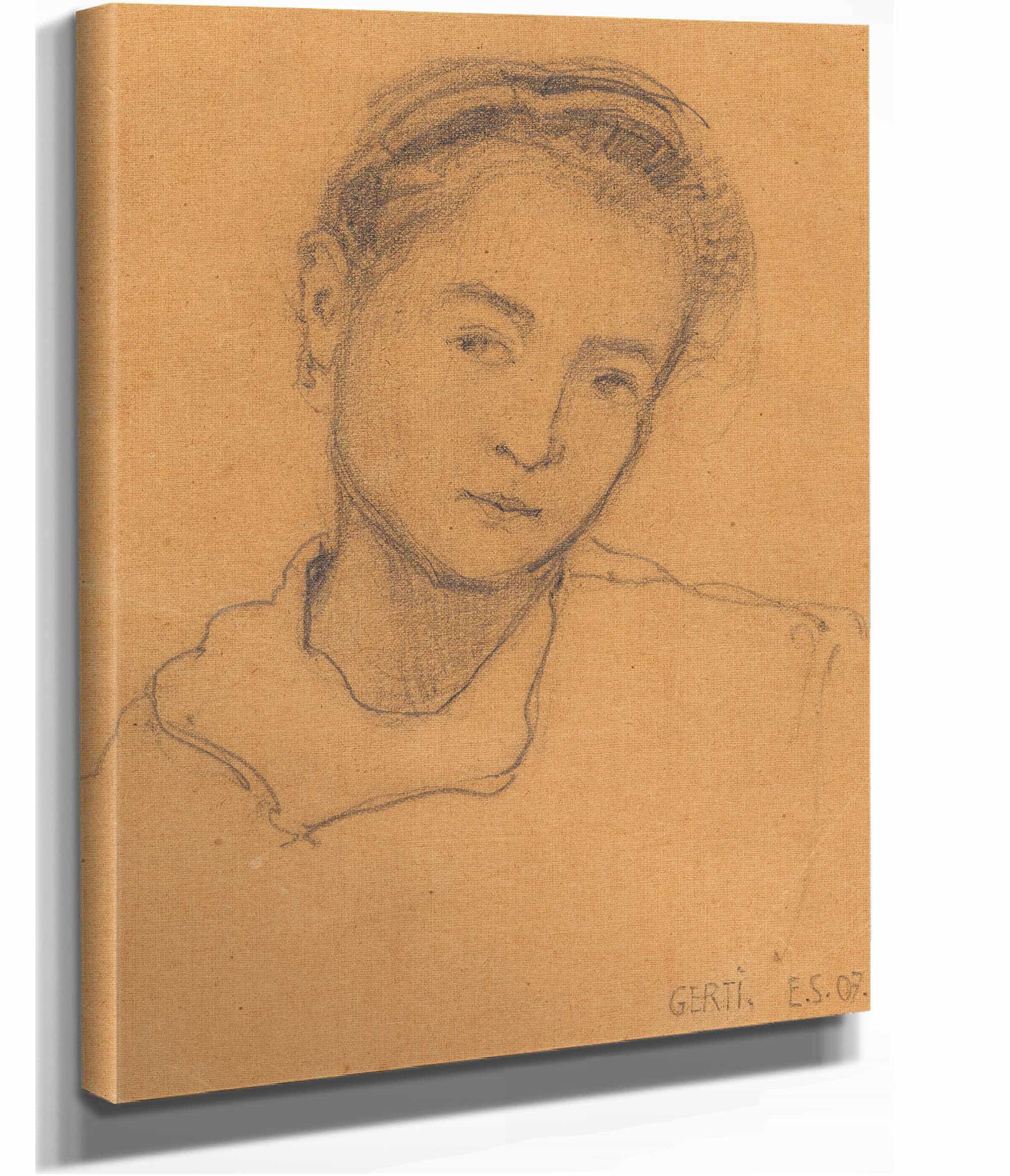 Gerti Schiele Mit Zwolf Jahren by Egon Schiele