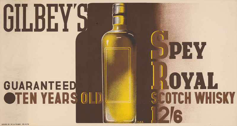 Gilbeys Spey Royal Scotch Whiskey by Edward Mcknight Kauffer