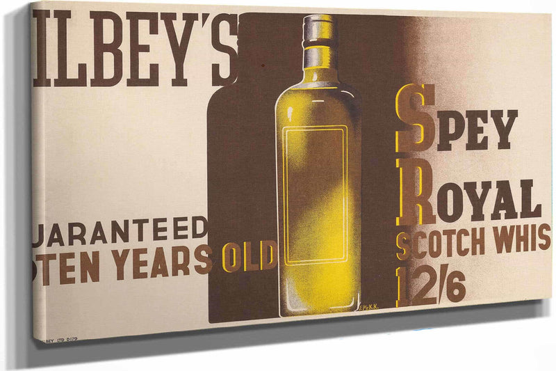 Gilbeys Spey Royal Scotch Whiskey by Edward Mcknight Kauffer