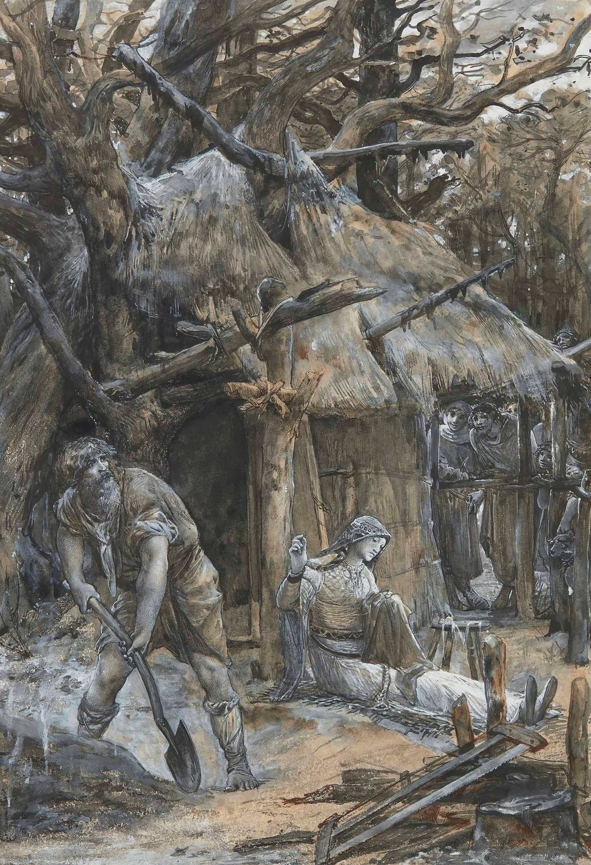 Girard De Roussillon Et Sa Femme Berthe by Luc Olivier Merson