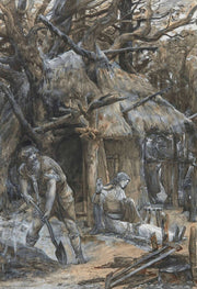 Girard De Roussillon Et Sa Femme Berthe by Luc Olivier Merson