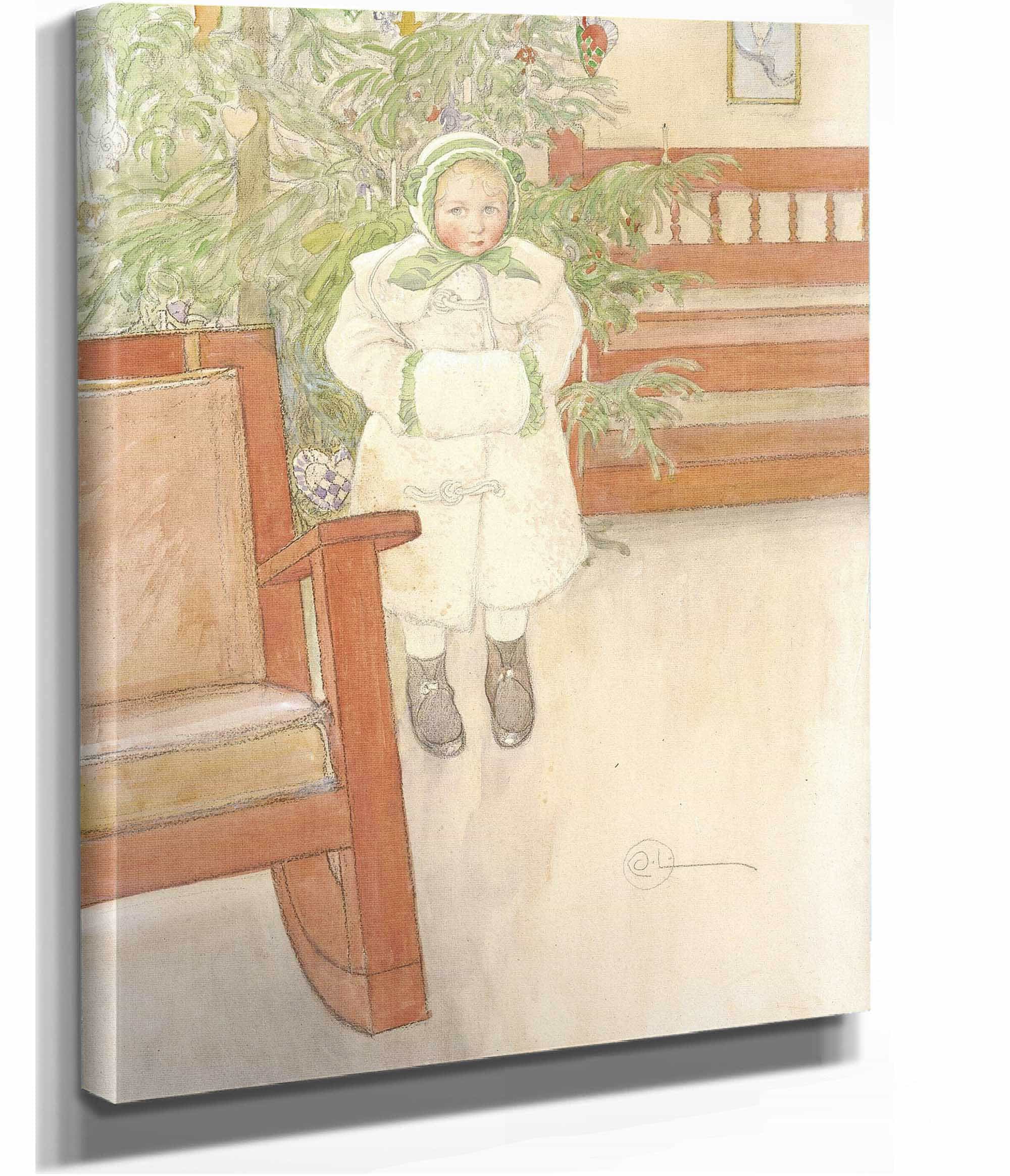 Girl And Rocking Chair by Carl Larsson