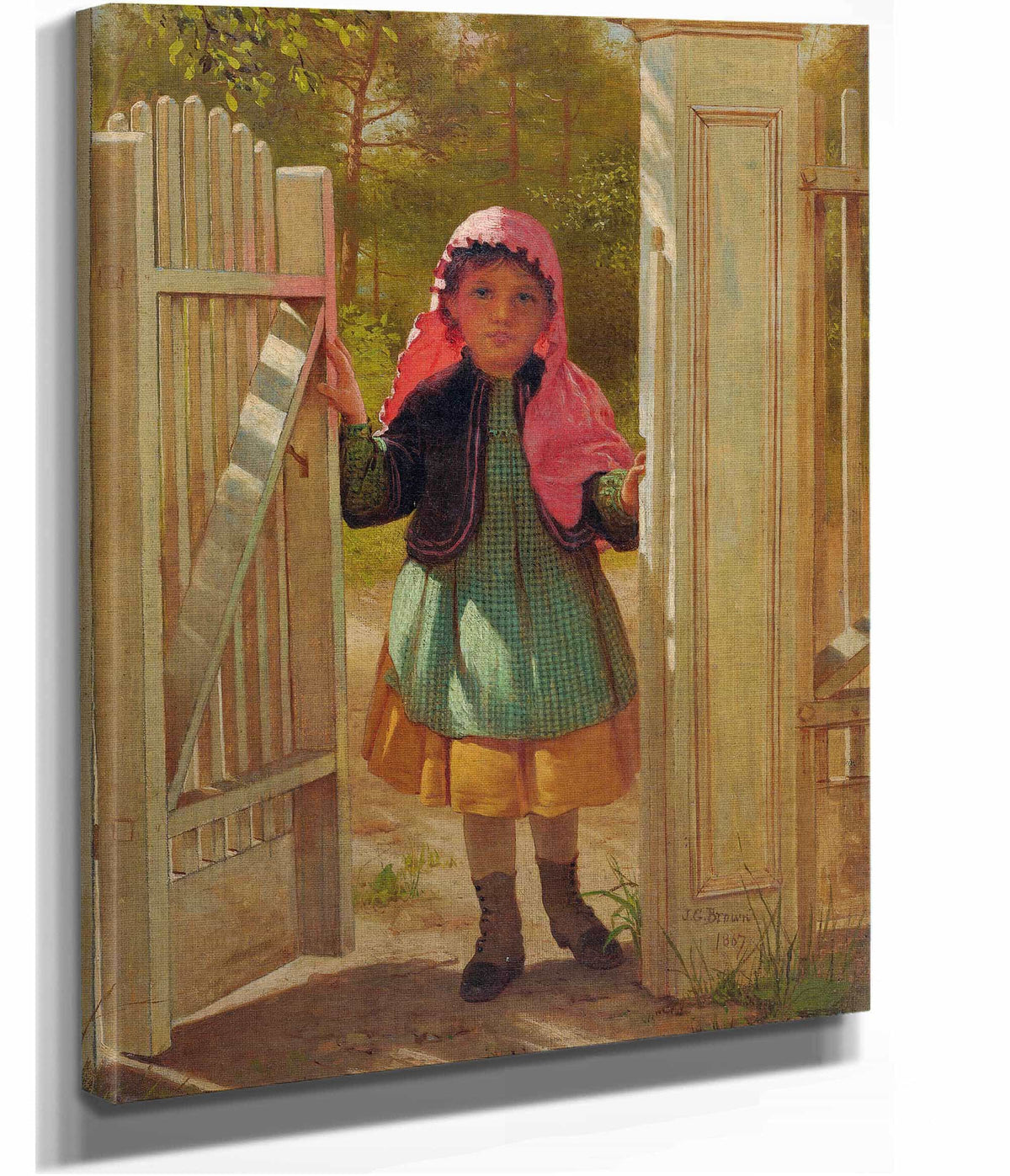 Girl At The Doorway by John George Brown
