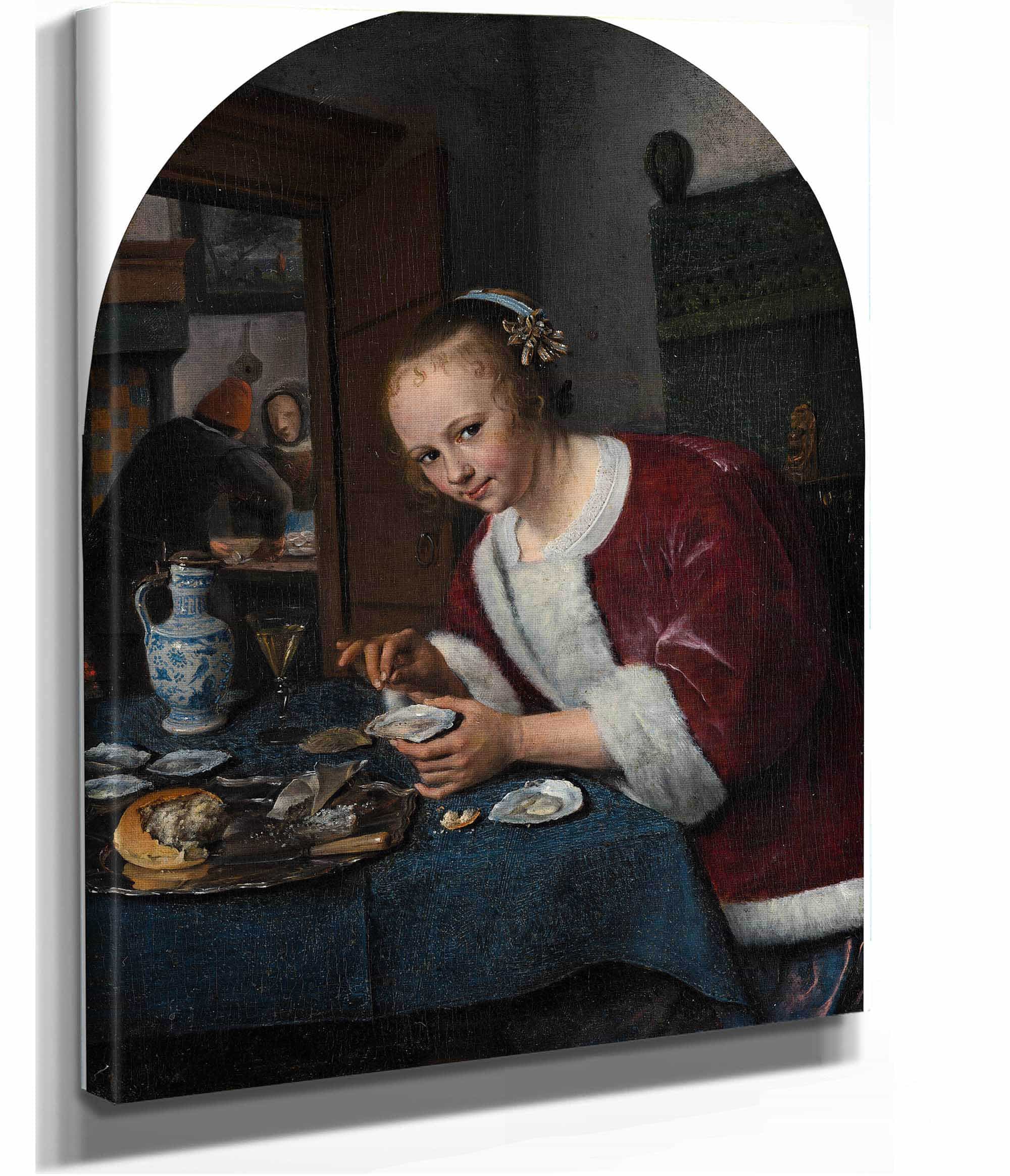 Girl Eating Oysters  by Jan Steen