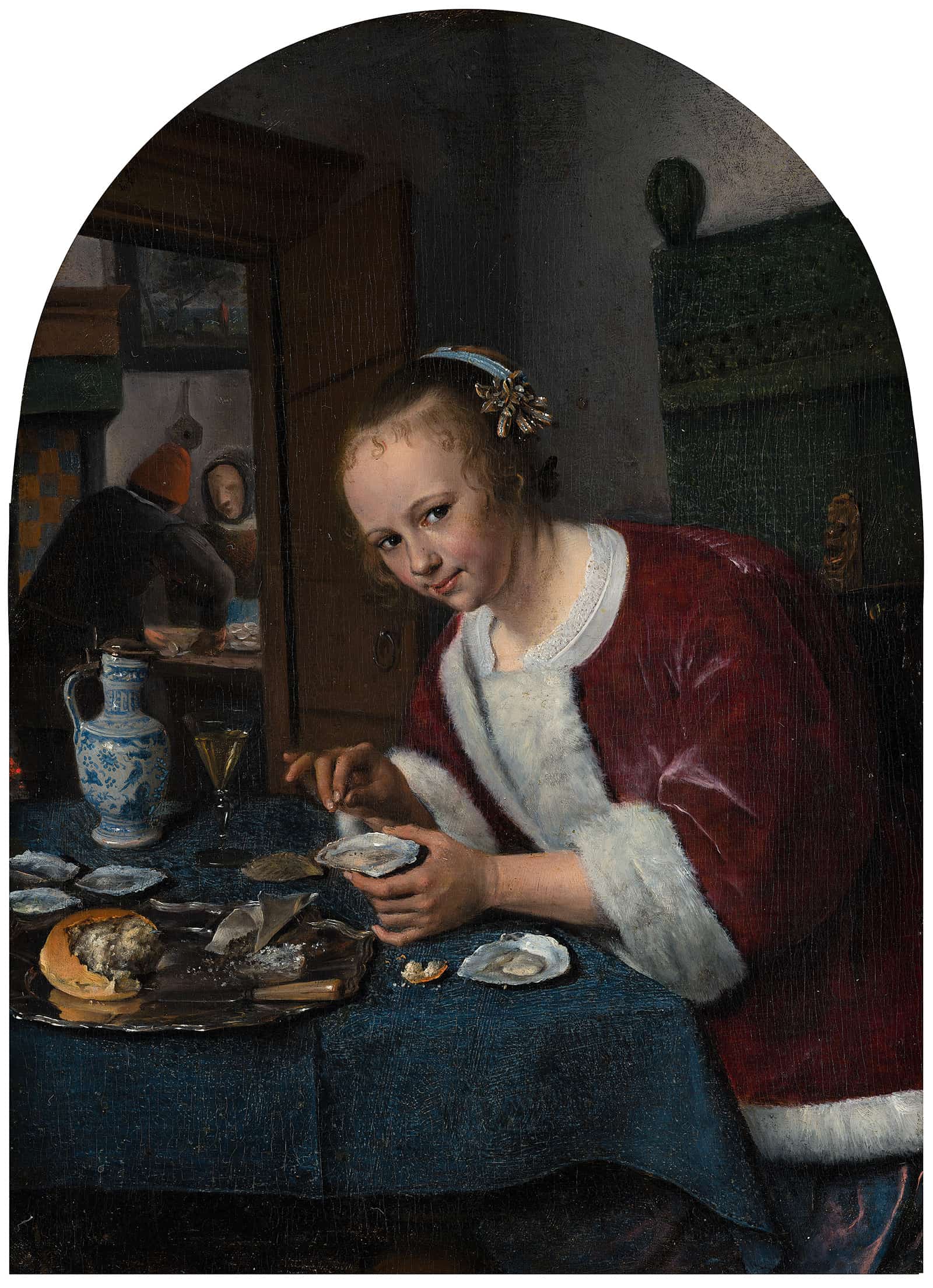 Girl Eating Oysters  by Jan Steen