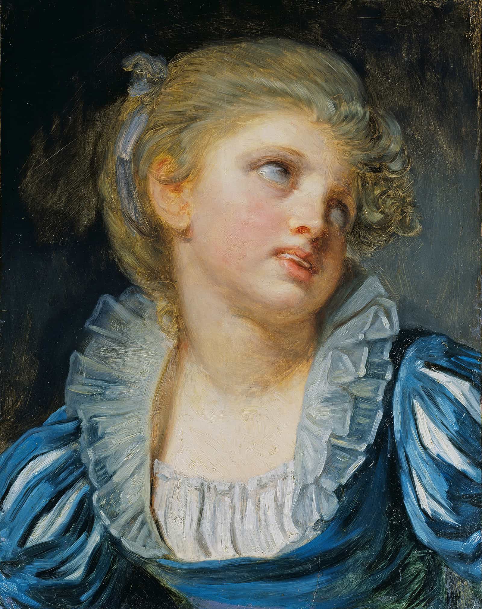 Girl In A Blue Dress by Jean Baptiste Greuze
