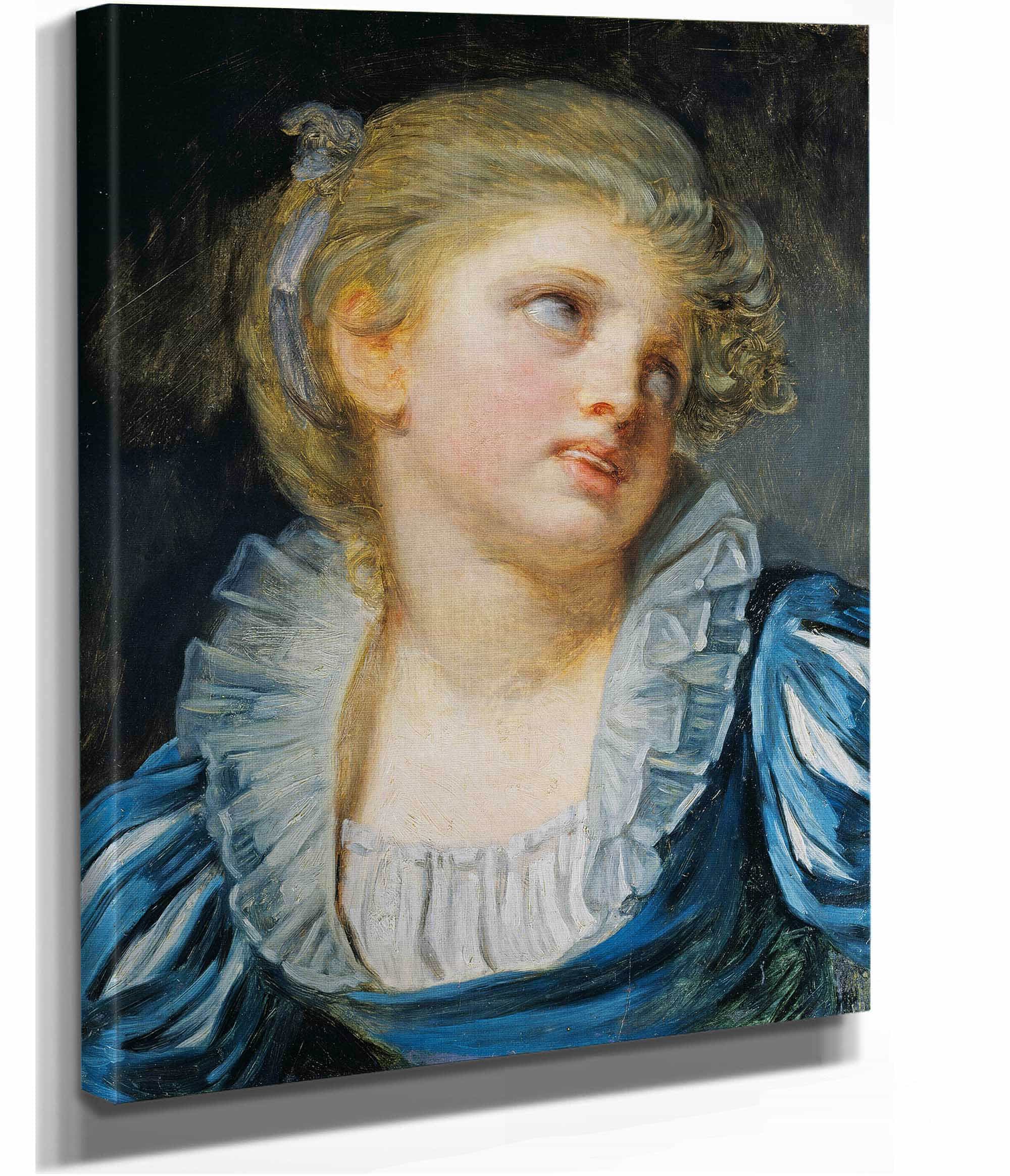 Girl In A Blue Dress by Jean Baptiste Greuze