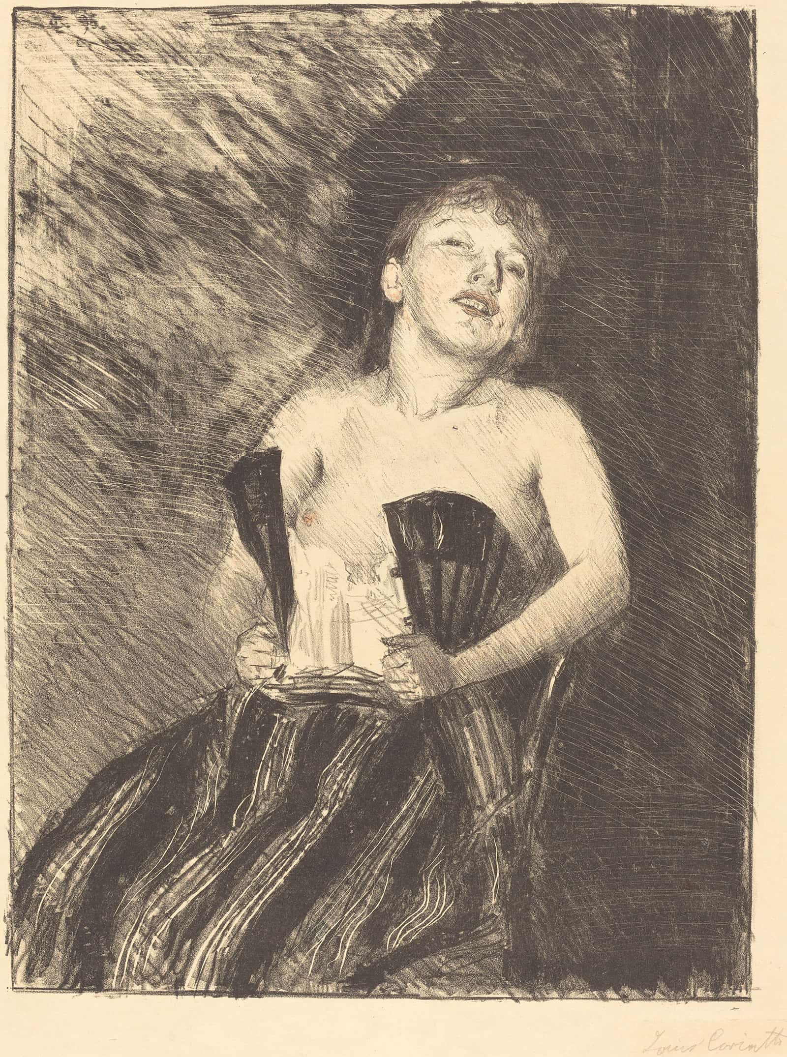 Girl In A Corset Madchen Im Korsett by Lovis Corinth